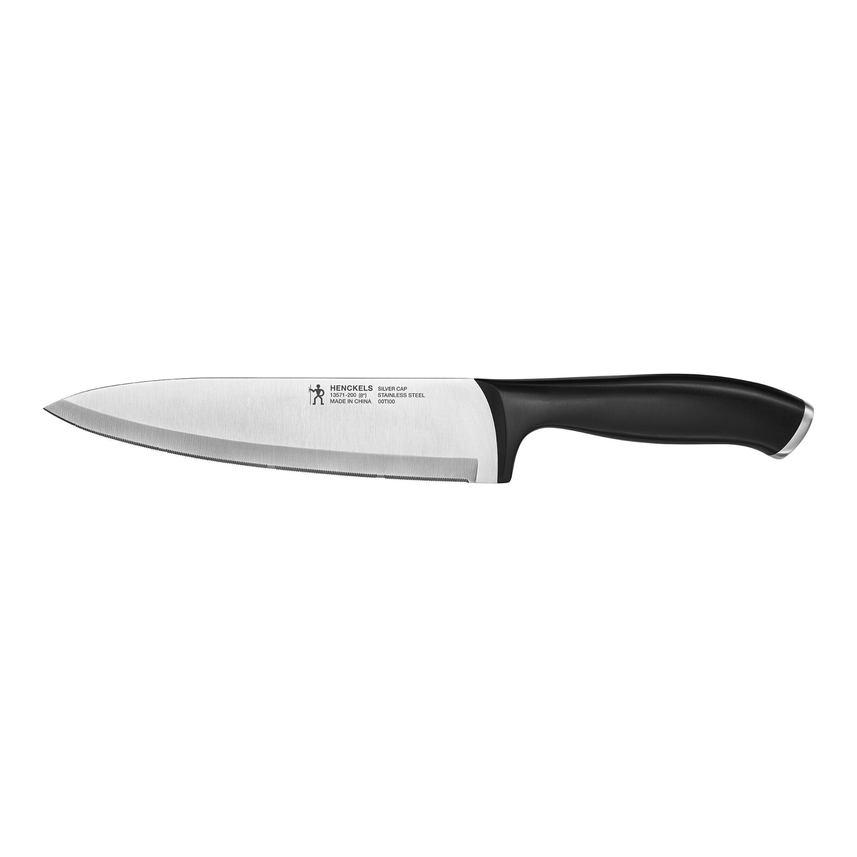 Choice 8 Serrated Chef Knife with White Handle
