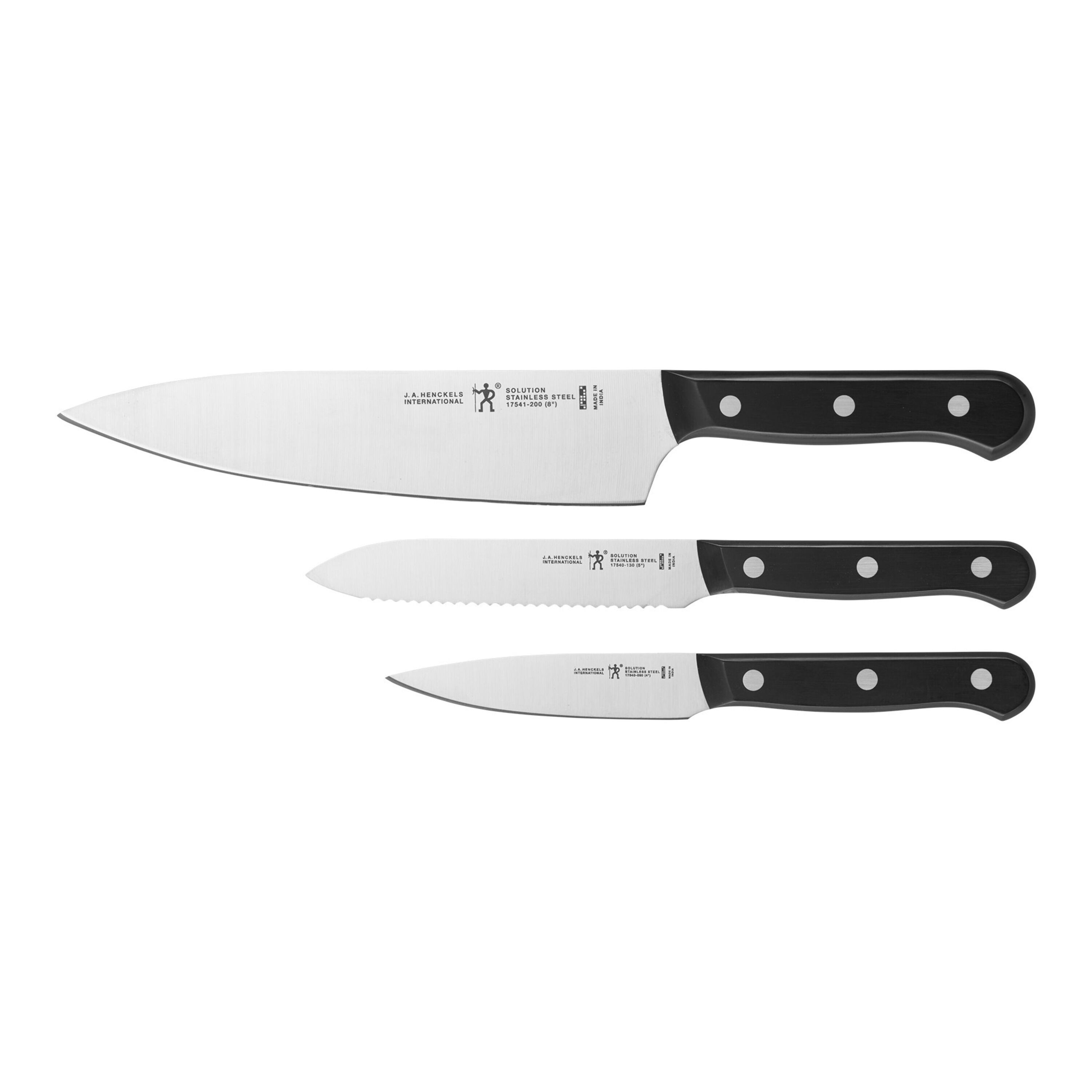 MASTER Chef Stainless Steel Knife Set with Sheaths, Dishwasher