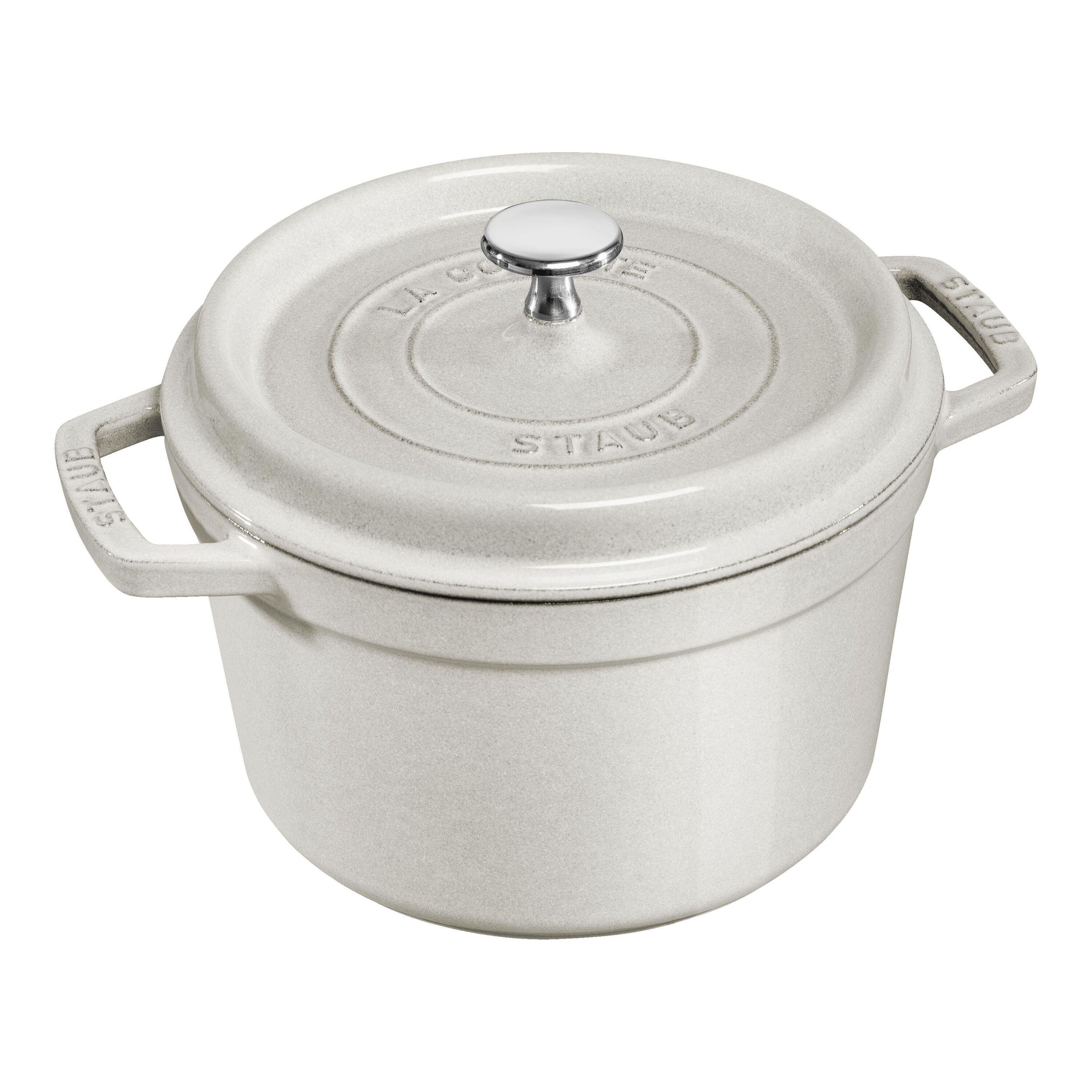 Staub Cocotte 2-piece cast iron pot and pan set 24 cm, white