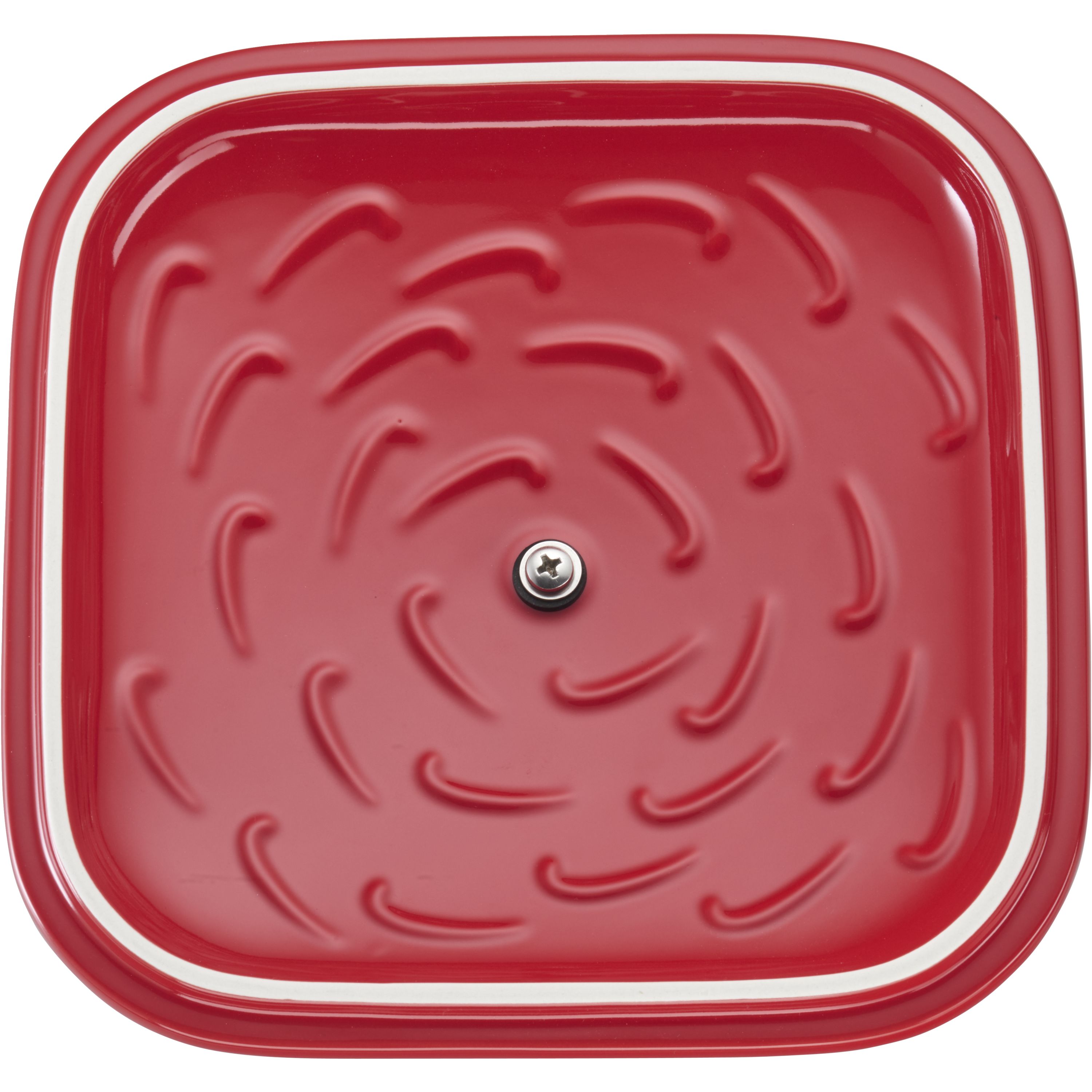 STAUB 2.5 Qt Cherry Red 9 Square Baking Dish With Lid for sale