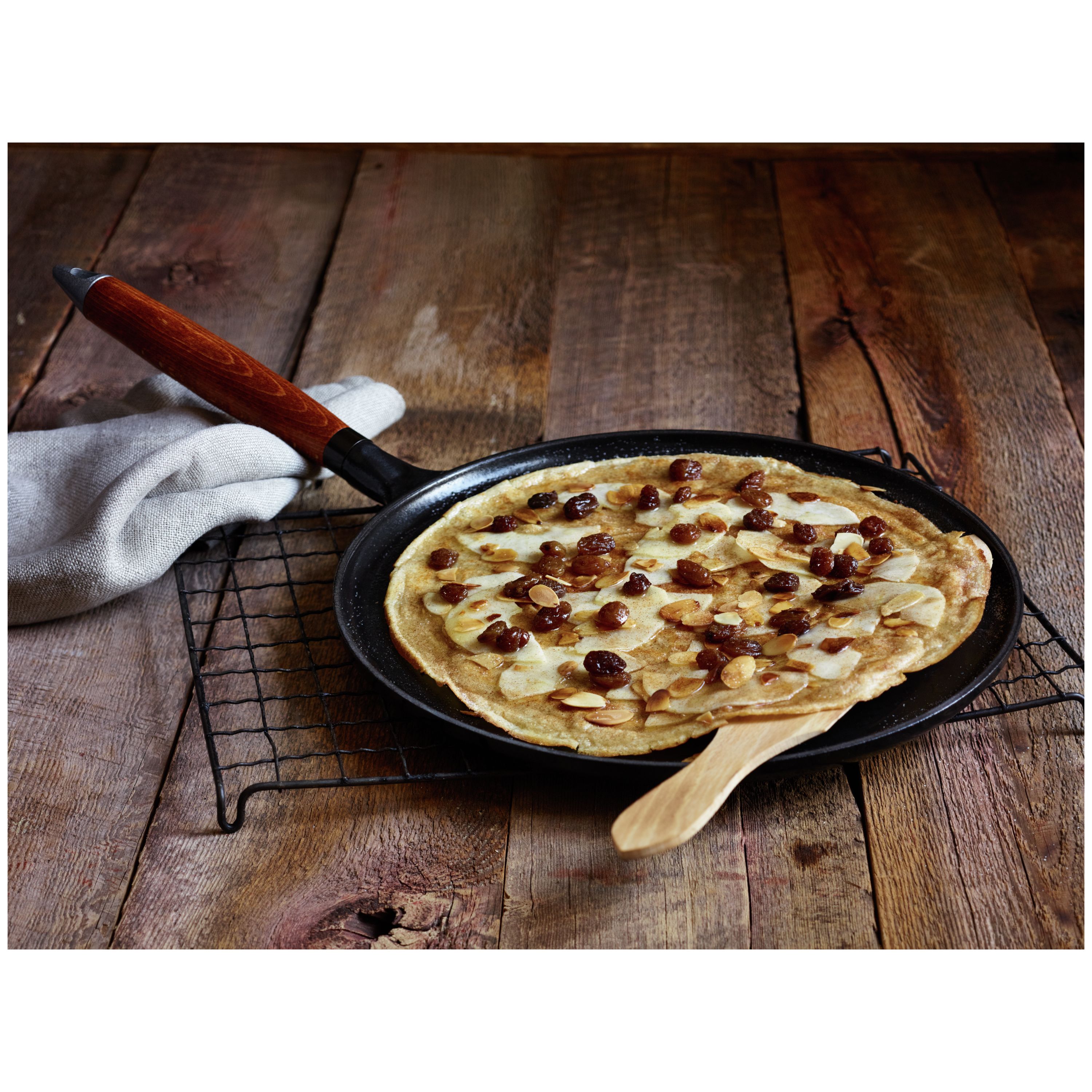 Online-Shop - Buy Pancake pan with cast iron handle, 30  cm, spreader and spatula
