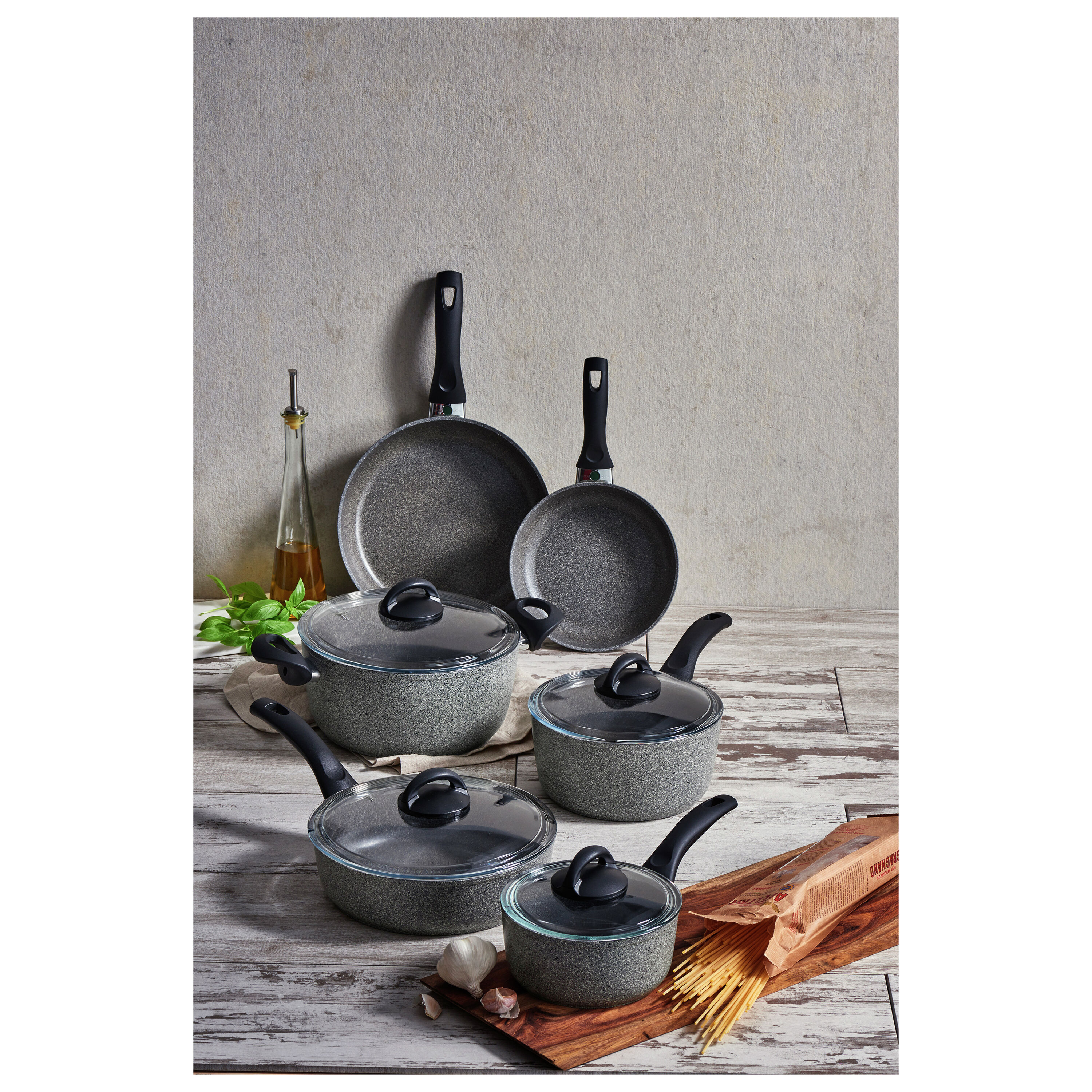 Granitestone Pots and Pans Set Ceramic Nonstick Cookware Set 10