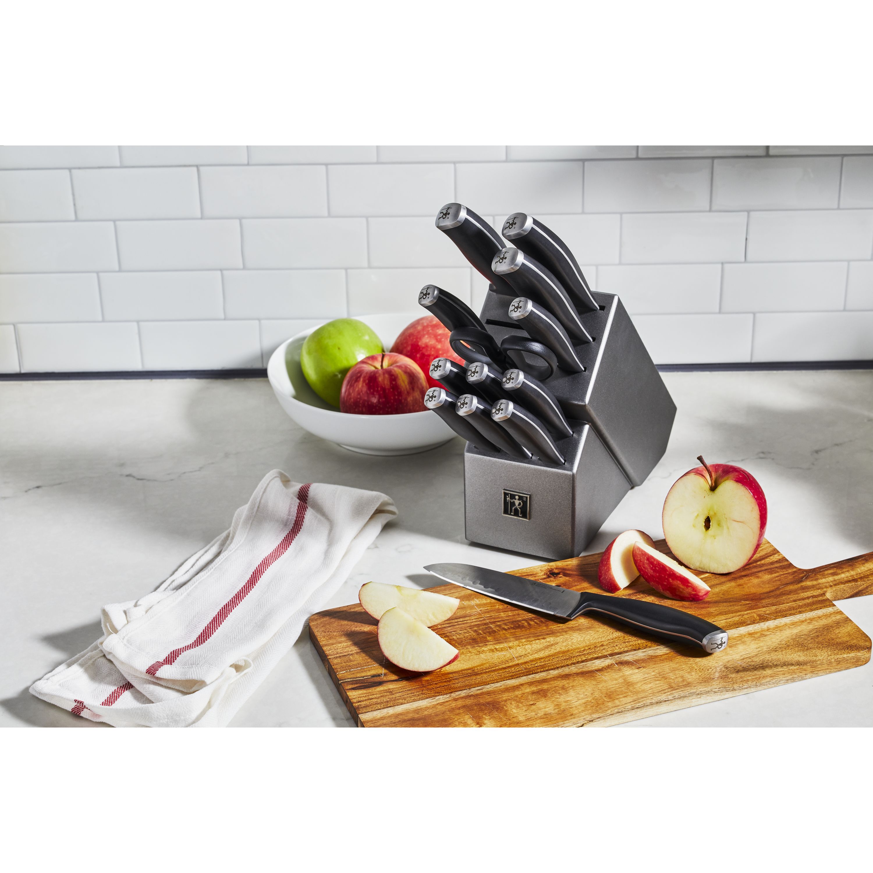  HENCKELS Graphite 20-pc Self-Sharpening Knife Set with Block,  Chef Knife, Paring Knife, Utility Knife, Bread Knife, Steak Knife, Black,  Stainless Steel : Everything Else