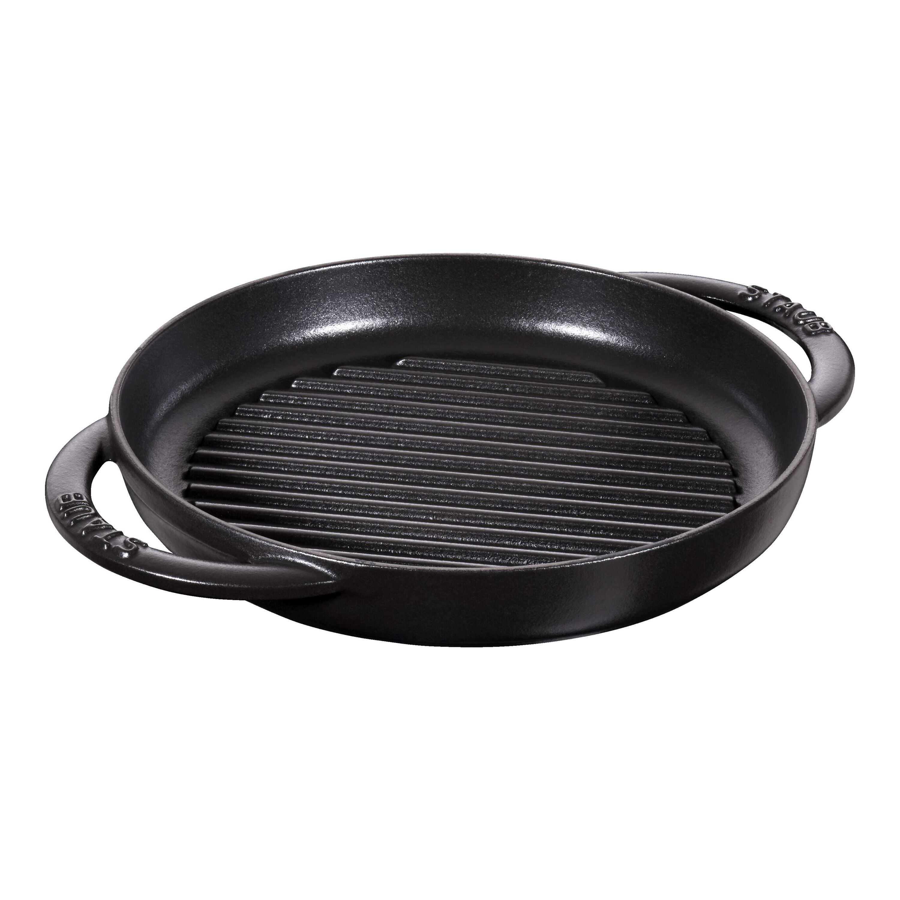 Cast Iron 11 Inch Round Grill Pan Skillet Frying Pan for Indoor