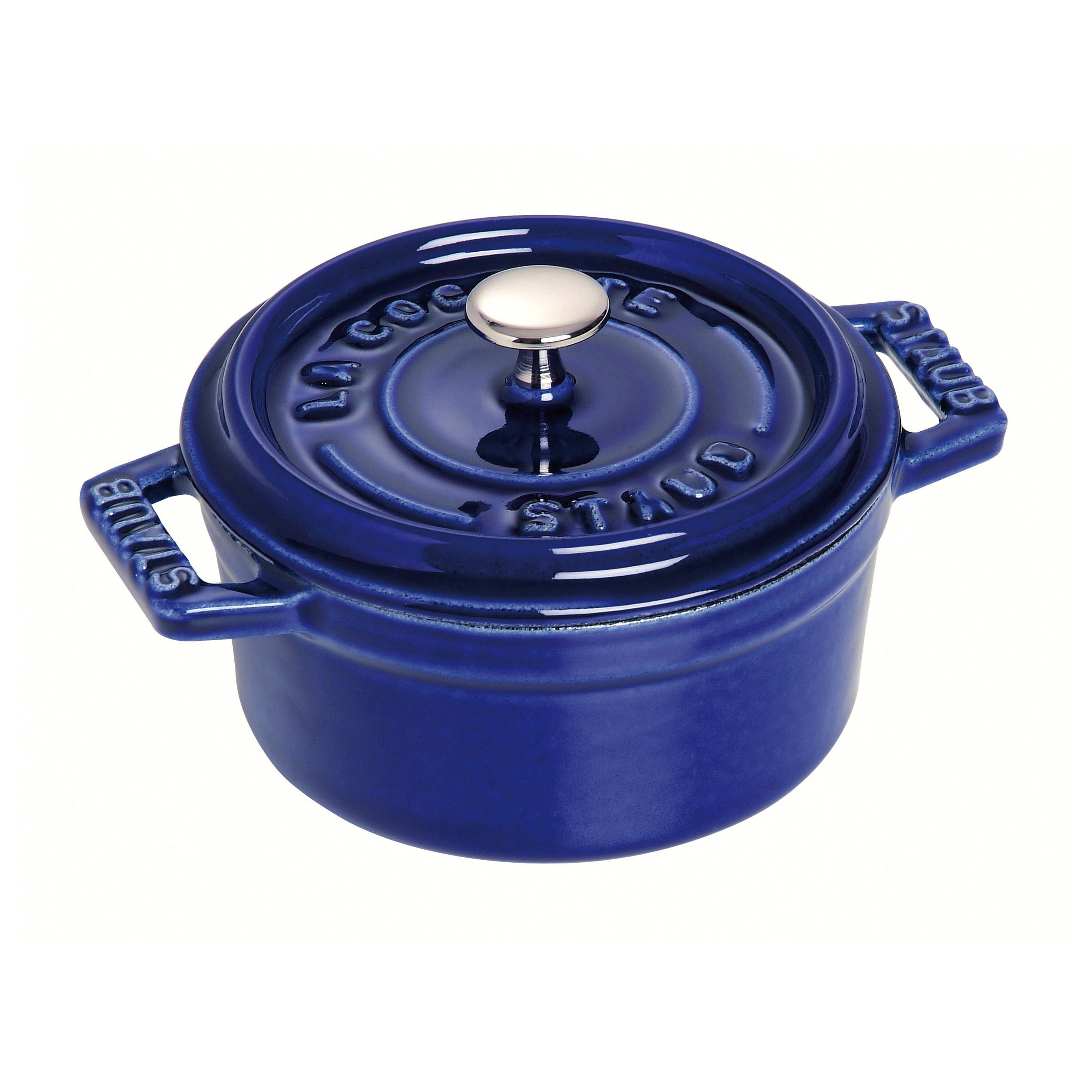 Staub Cast Iron - Minis 0.275 qt, Mini Round Cocotte, dark blue