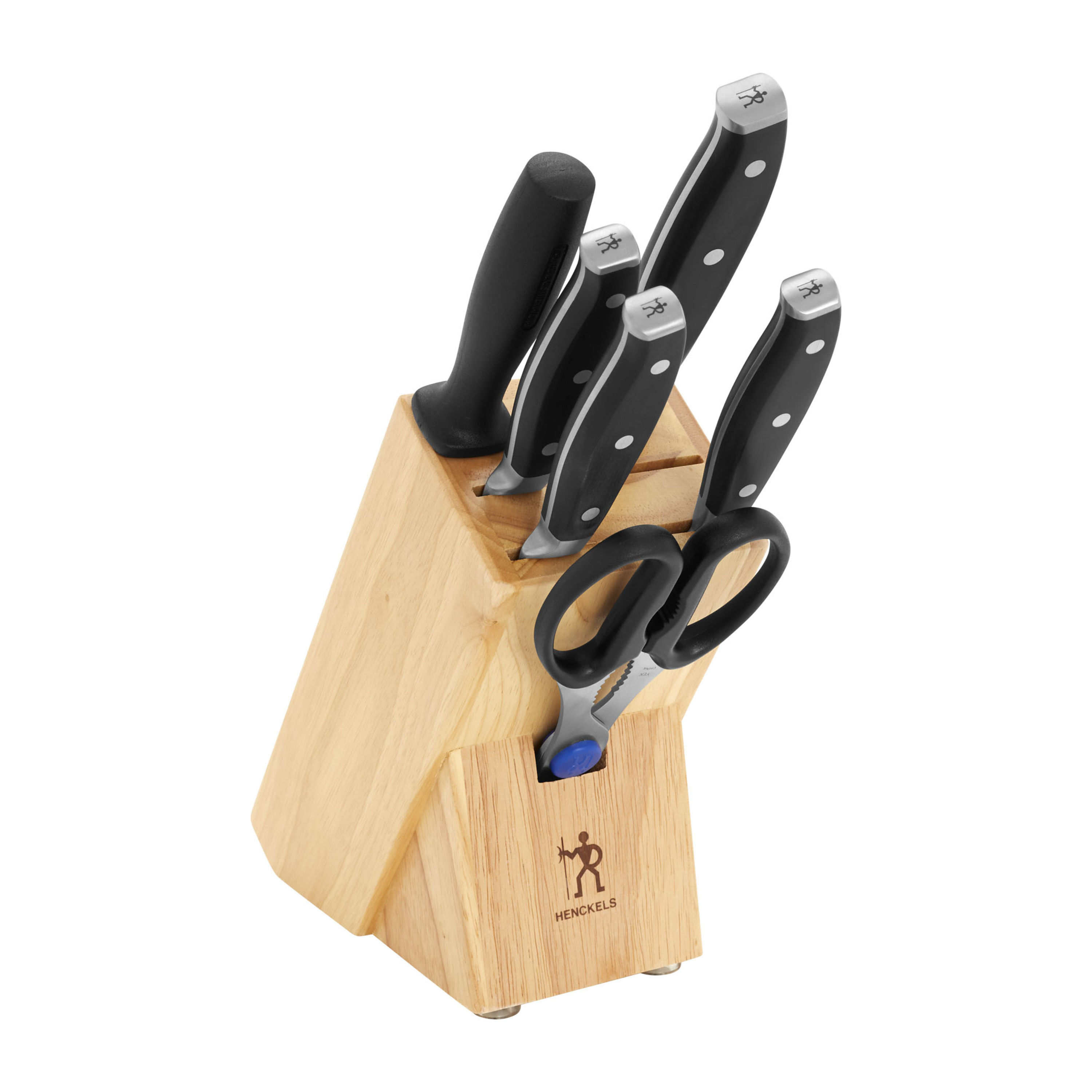 Beautiful 12-piece Forged Kitchen Knife Set in White with Wood Storage Block