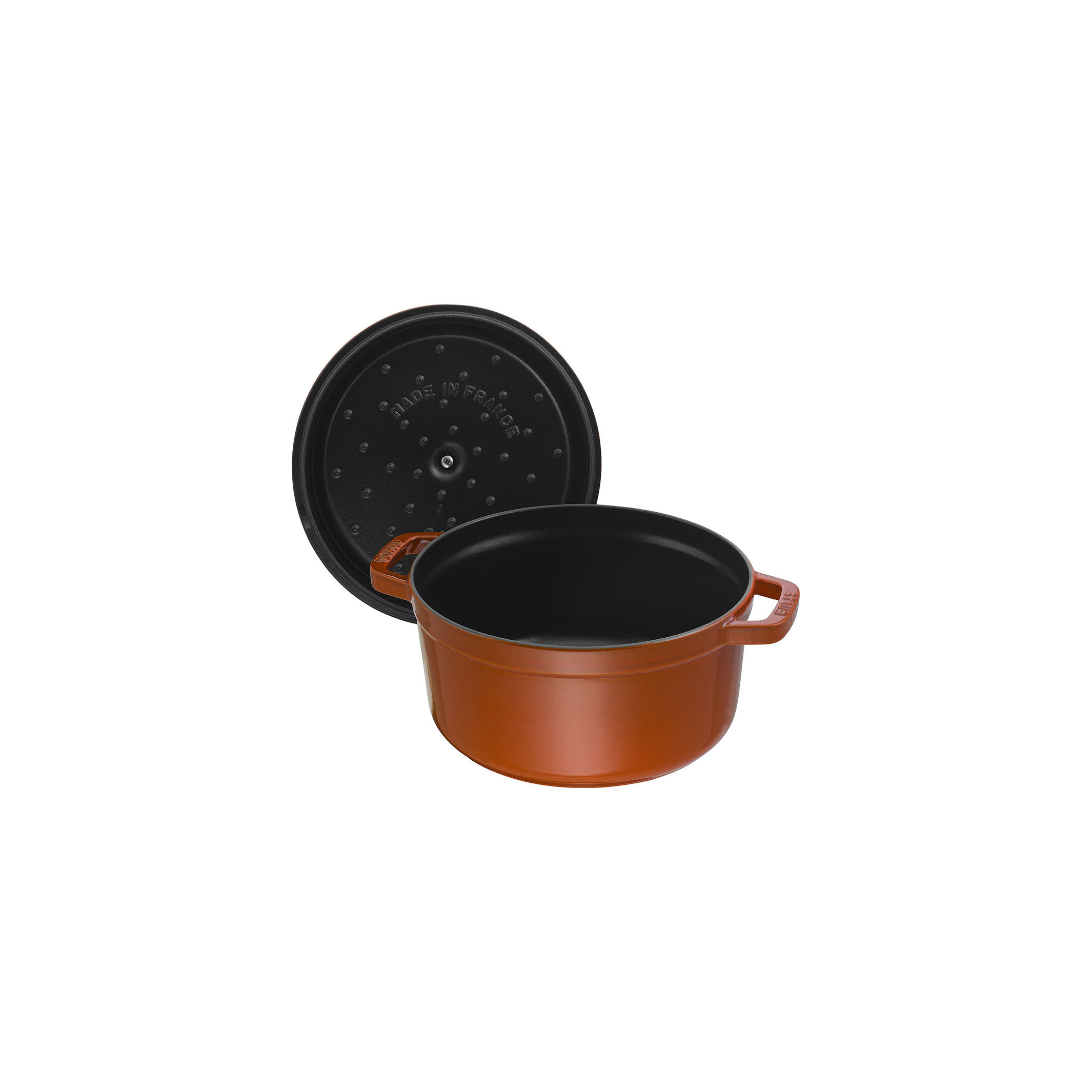 Staub Cast Iron Round Cocotte, Dutch Oven, 5.5-Quart, Serves 5-6, Made In  France, Burnt Orange
