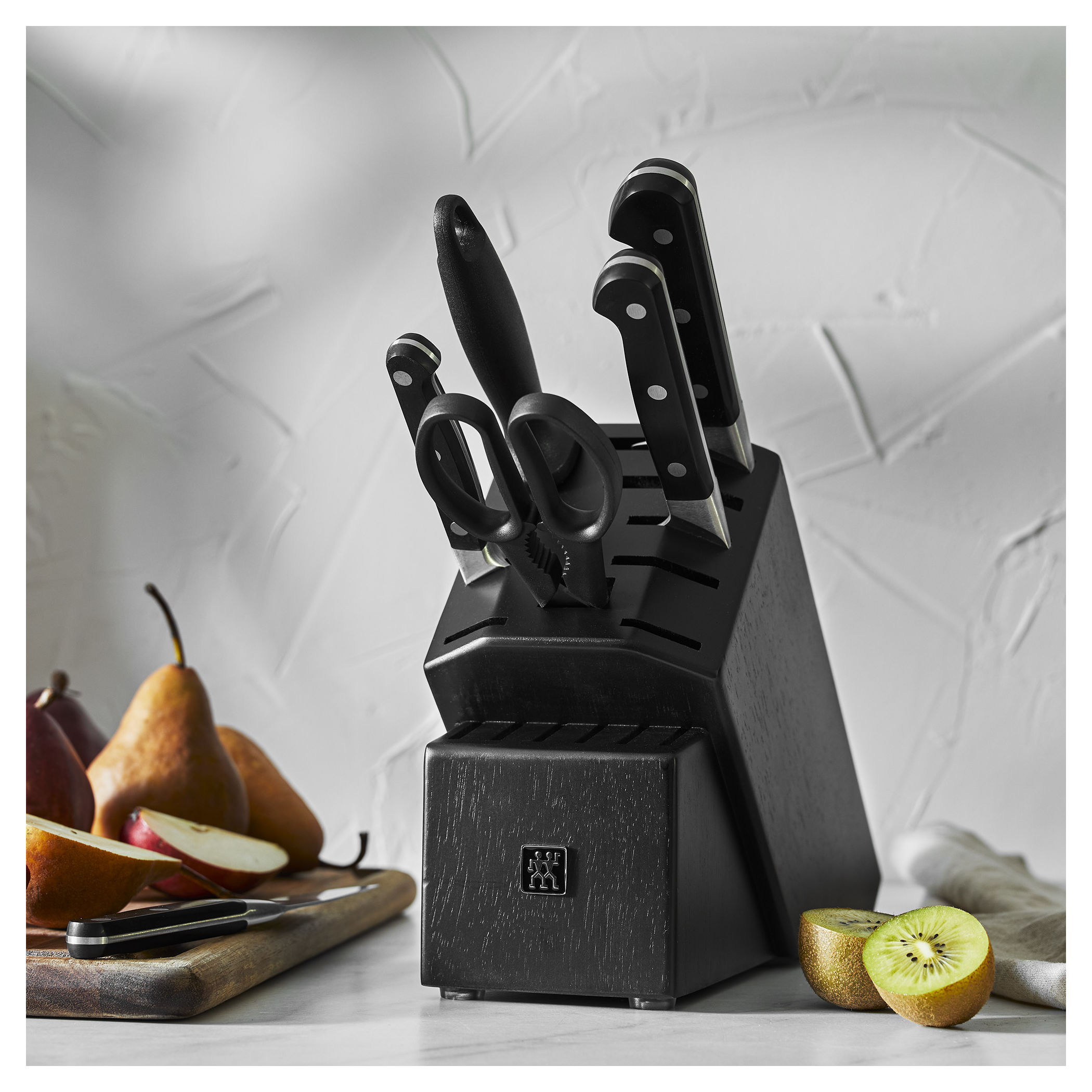 ZWILLING J.A. Henckels Pro 7-Piece Black Knife Block Set 38446-905