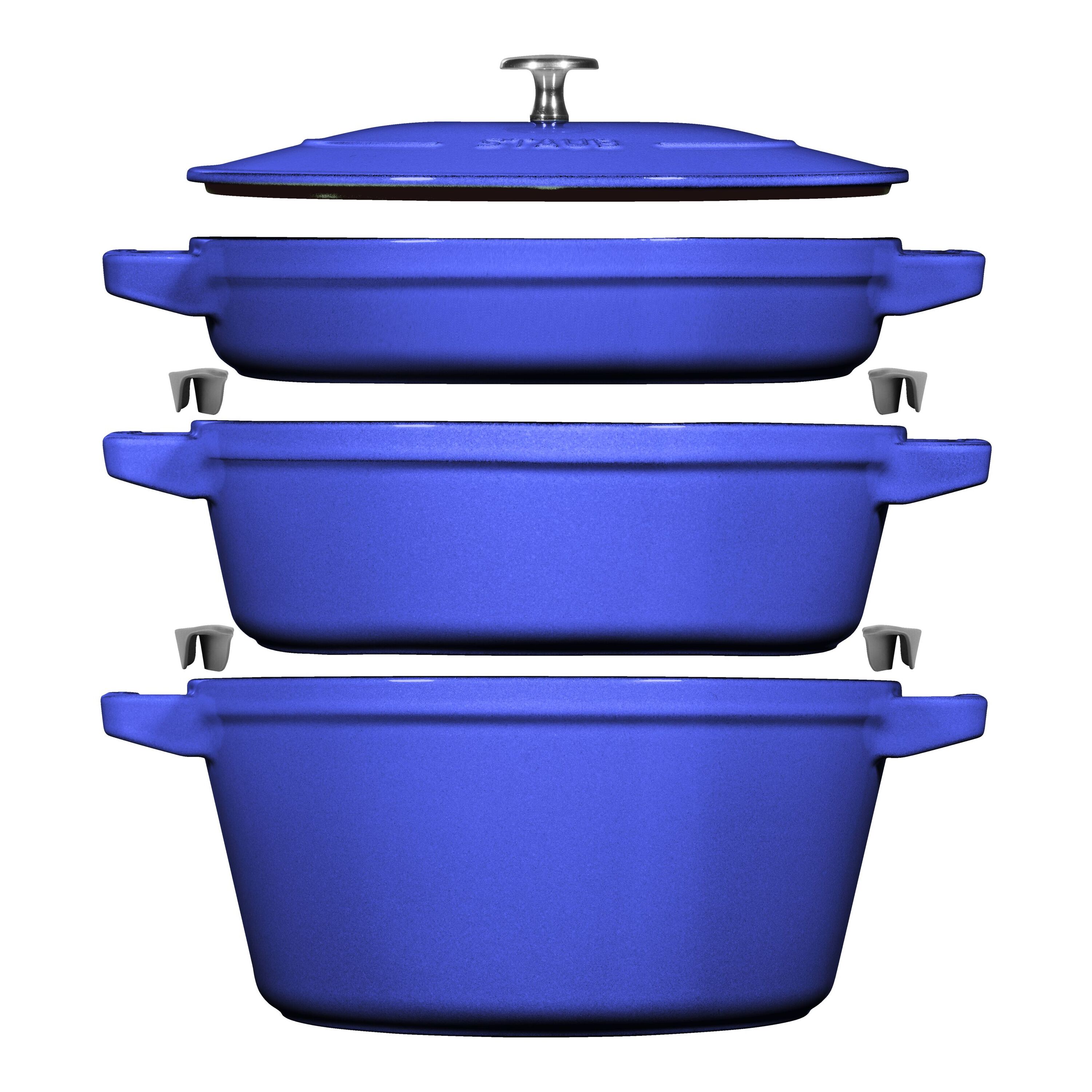 Unbranded France Nomar Staub Oval Roaster Pot Metallic Blue Cast Iron –  Olde Kitchen & Home