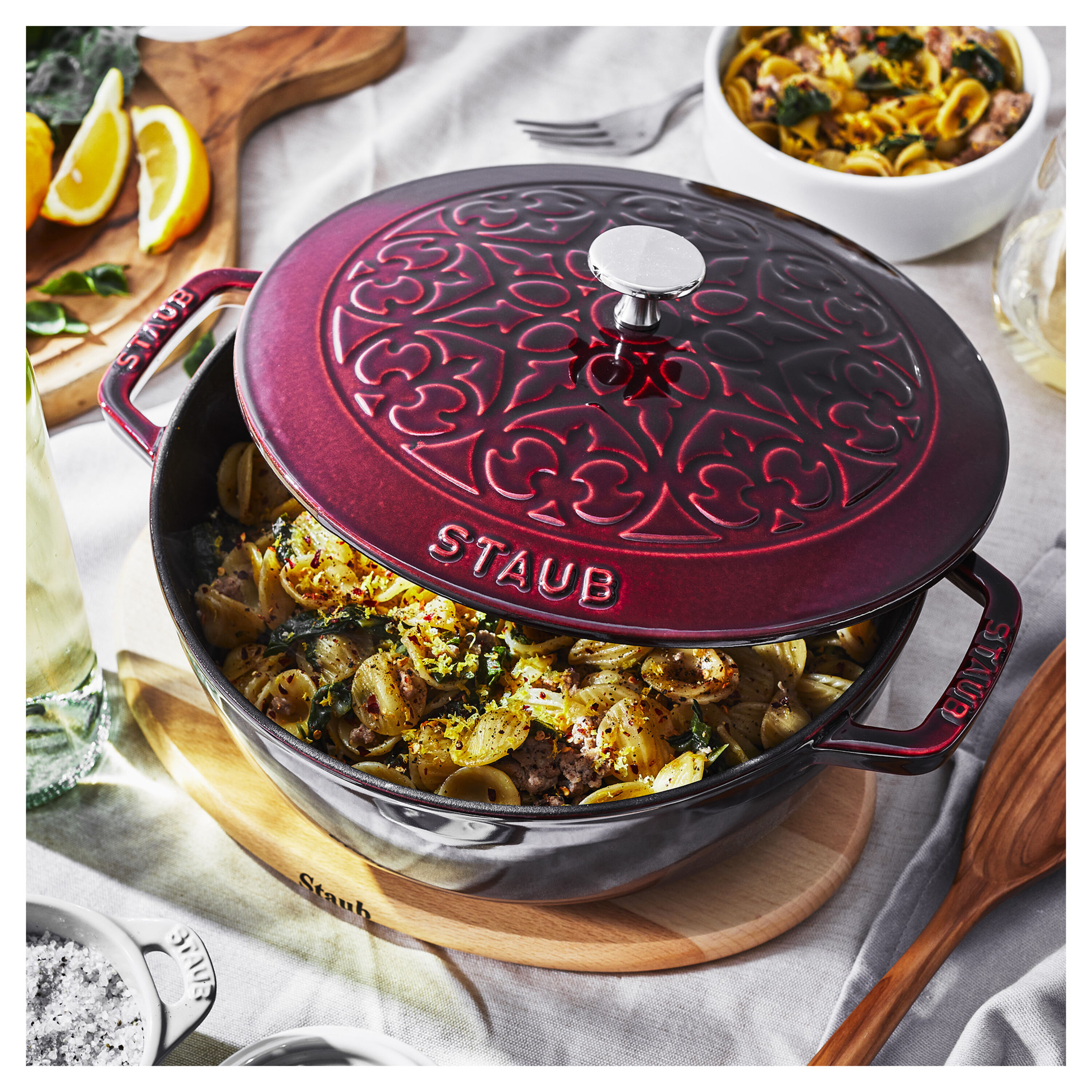 Buy Staub Cast Iron - Specialty Shaped Cocottes French oven with lily  drawing | ZWILLING.COM