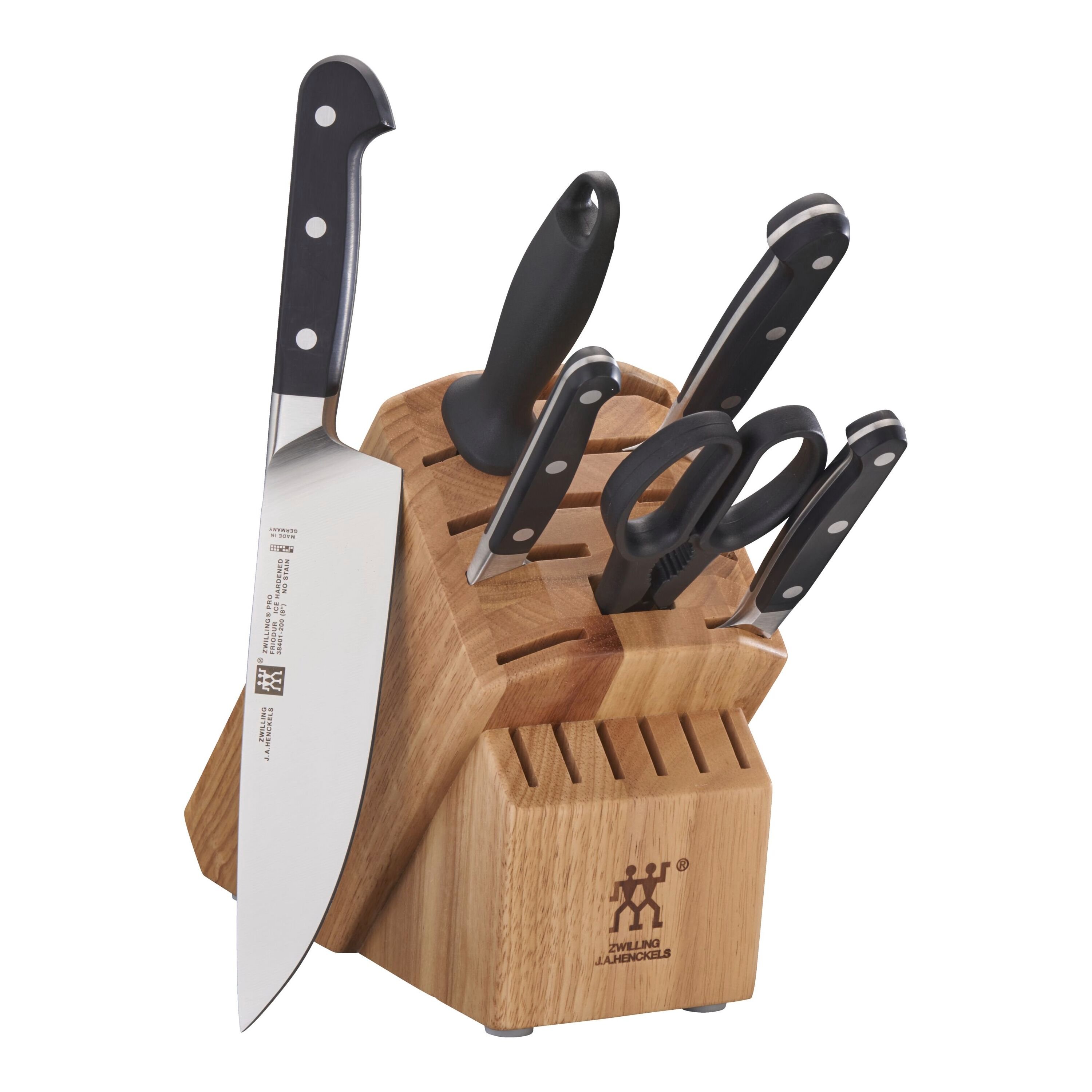  ZWILLING Professional S 16-Piece Razor-Sharp German Block Knife  Set With Acacia Block, Made in Company-Owned German Factory with Special  Formula Steel perfected for almost 300 Years, Dishwasher Safe: Home &  Kitchen