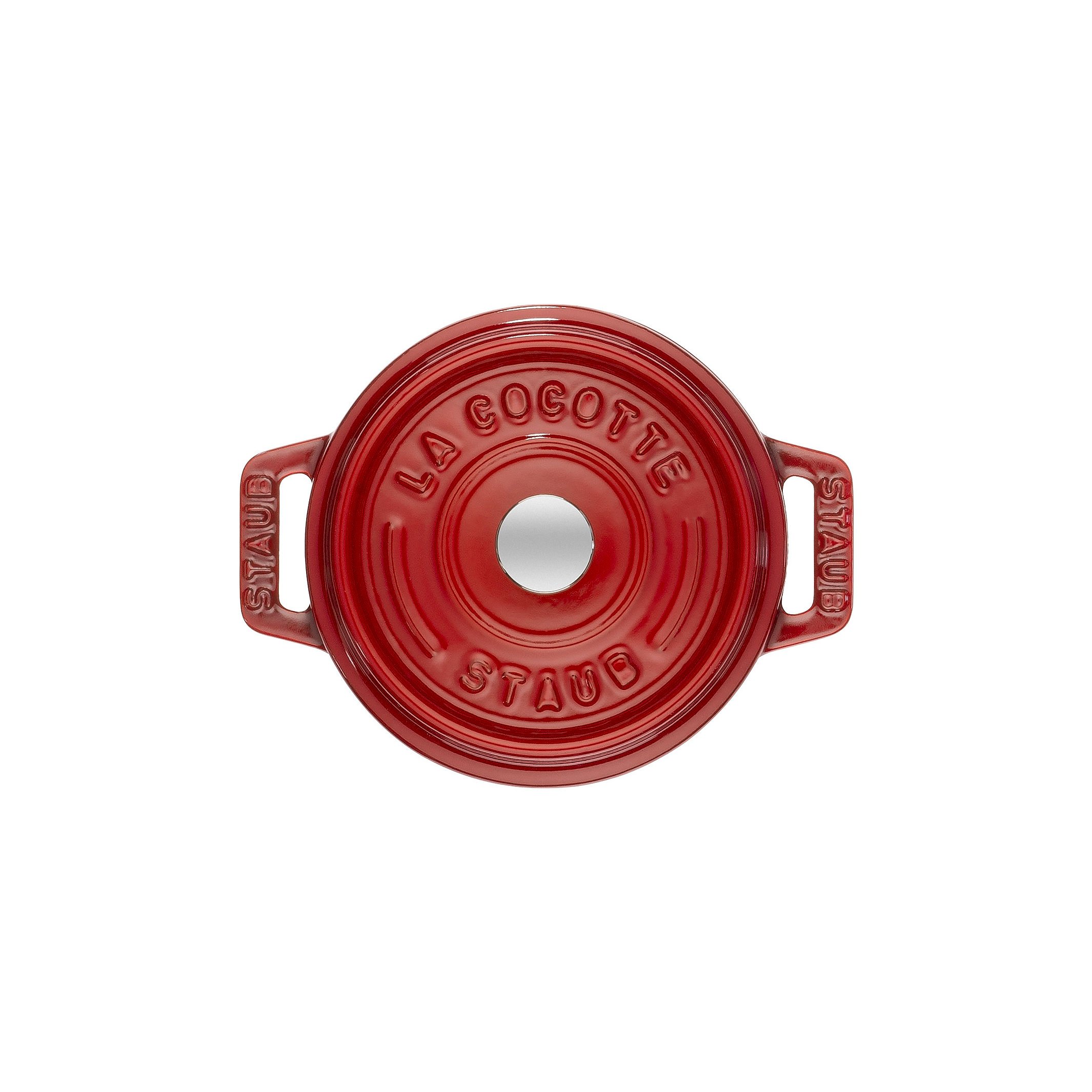 Agnelli Cast Iron Mini Round Cocotte With Lid, 0.38-Quart