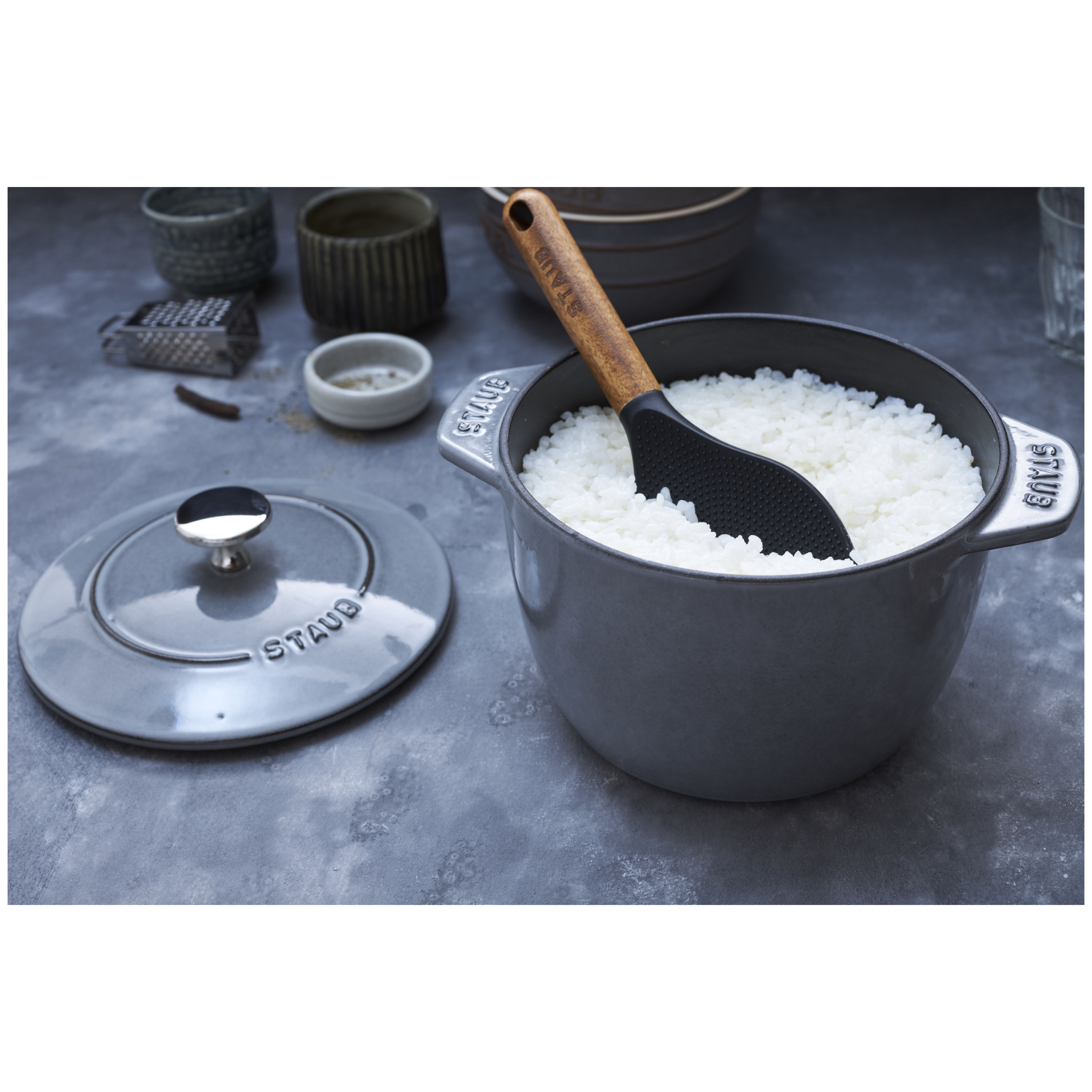 Staub Black 1.6 Quart Cast Iron Rice Cocotte Pot