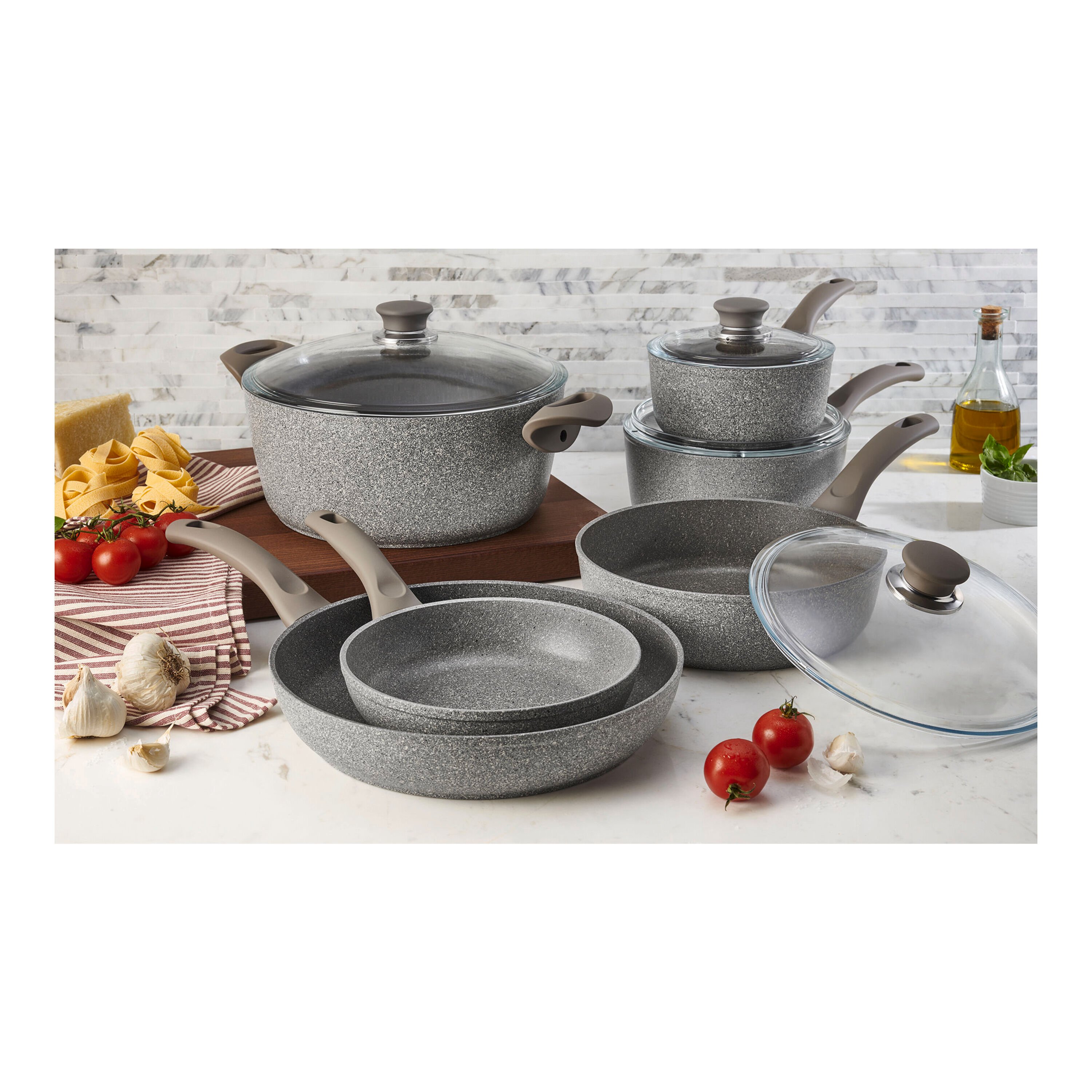 Ballarini Parma Forged Aluminum 10-piece Nonstick Cookware Set & Reviews