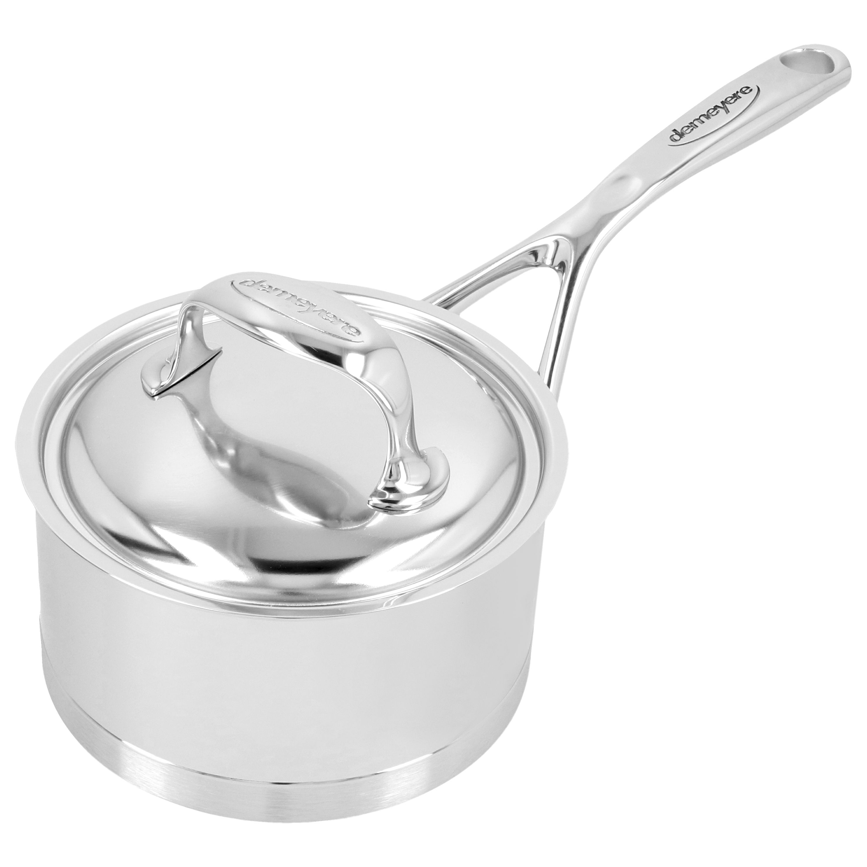 Demeyere Atlantis 3.2 qt Sauce pan with lid, 18/10 Stainless Steel