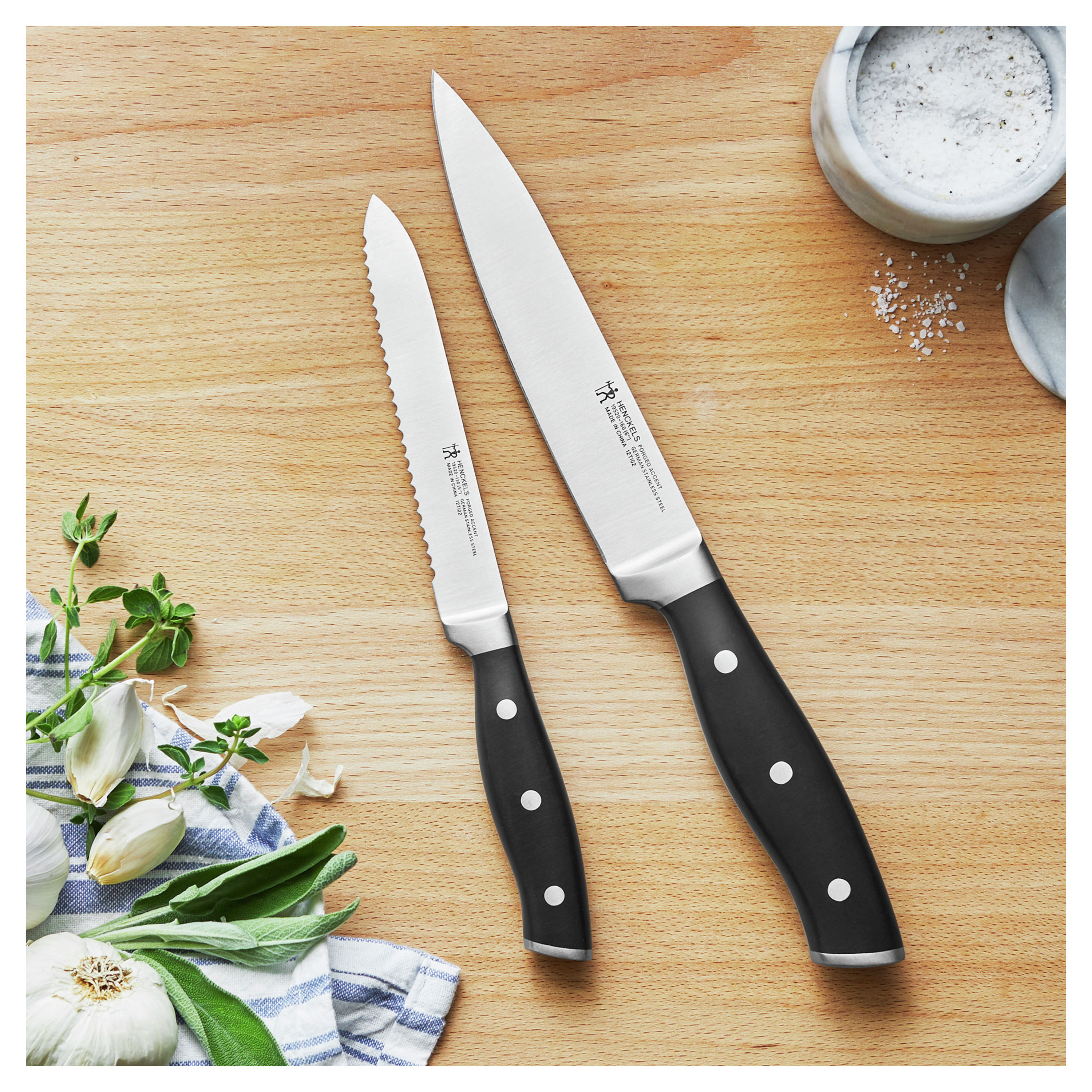 Henckels Forged Accent 2-Pc Carving Set - White Handle