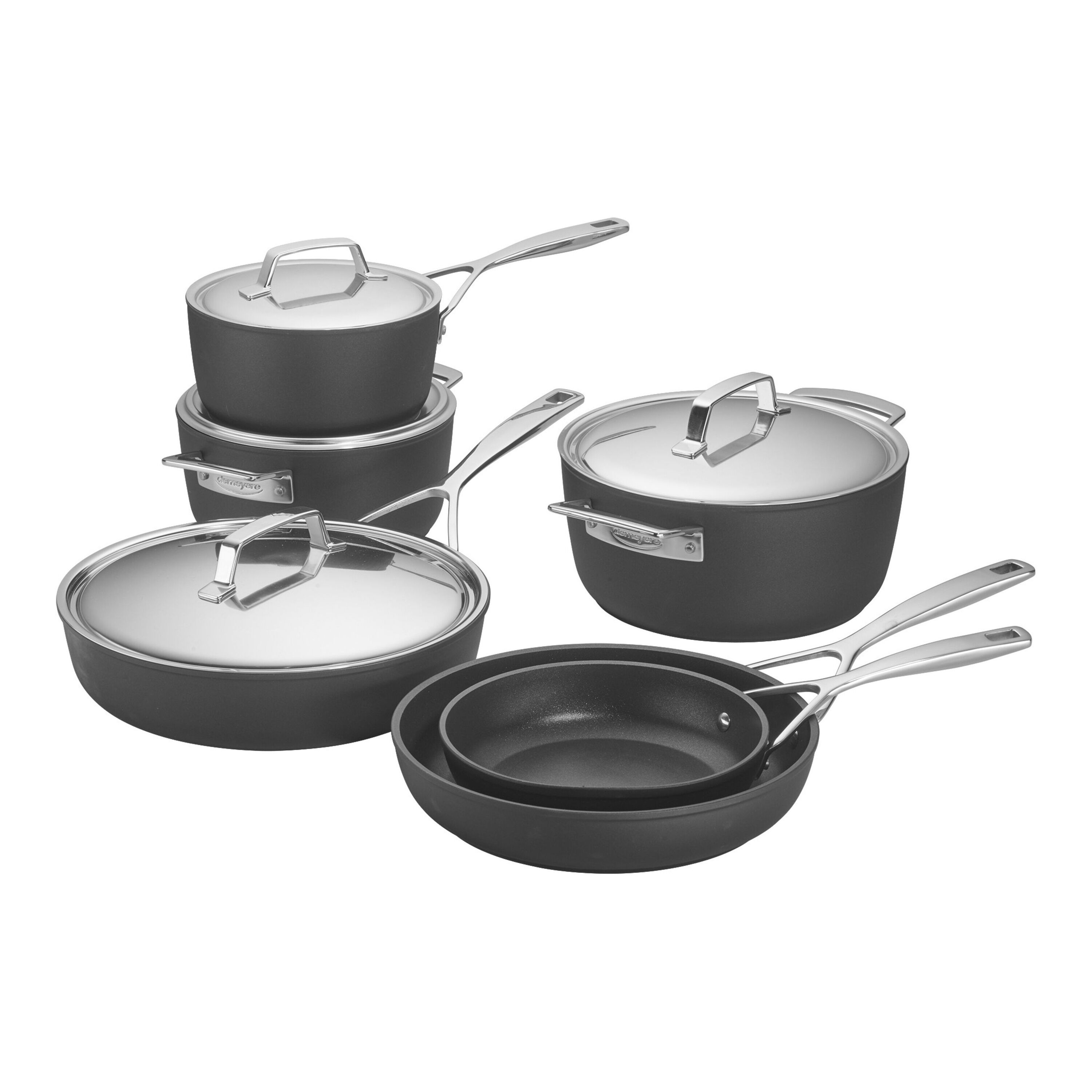 KitchenAid Hard Anodized Nonstick Cookware/Pots and Pans Set, 10 Piece,  Matte Black