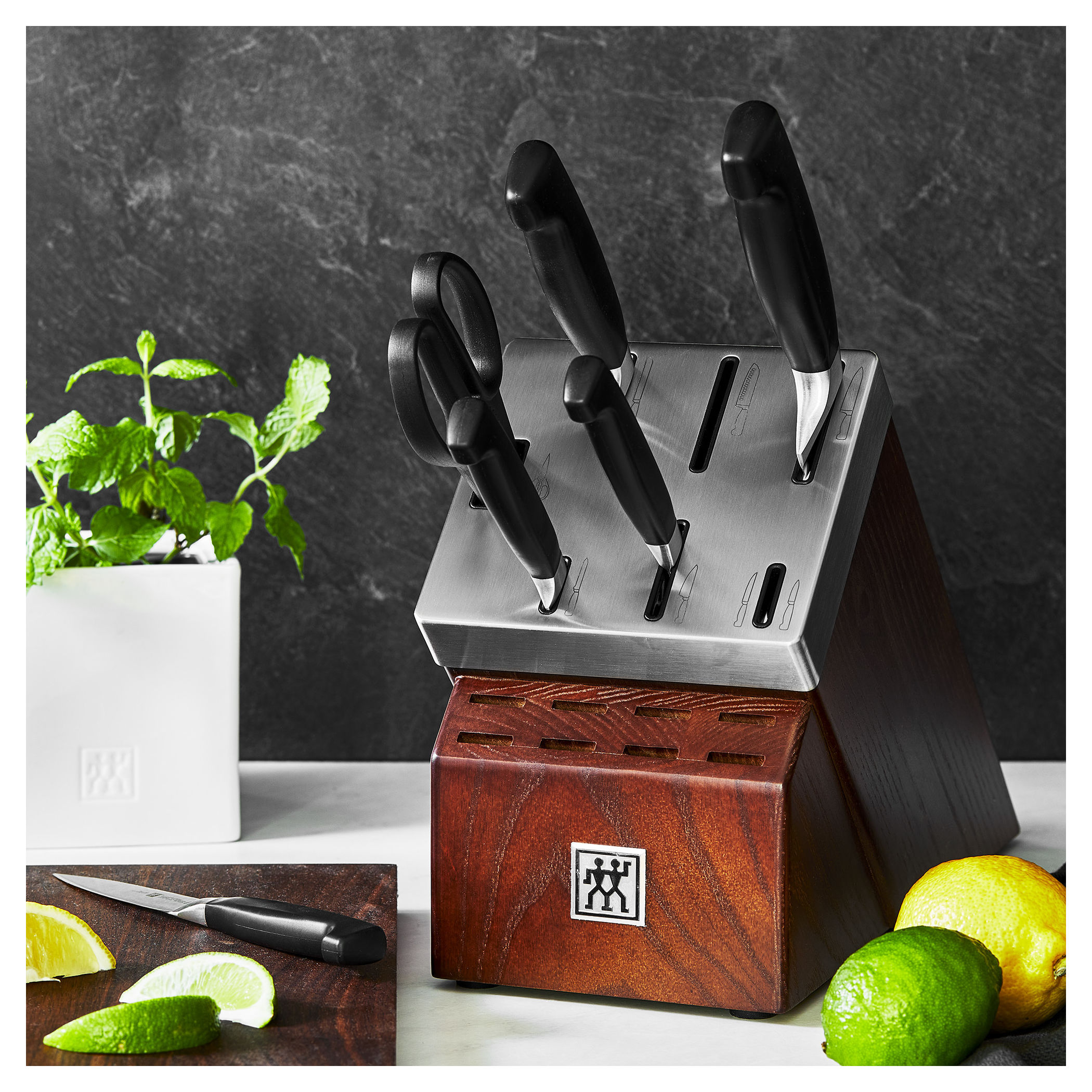 Zwilling JA Henckels 7-Piece Gourmet Self-Sharpening Knife Block Set