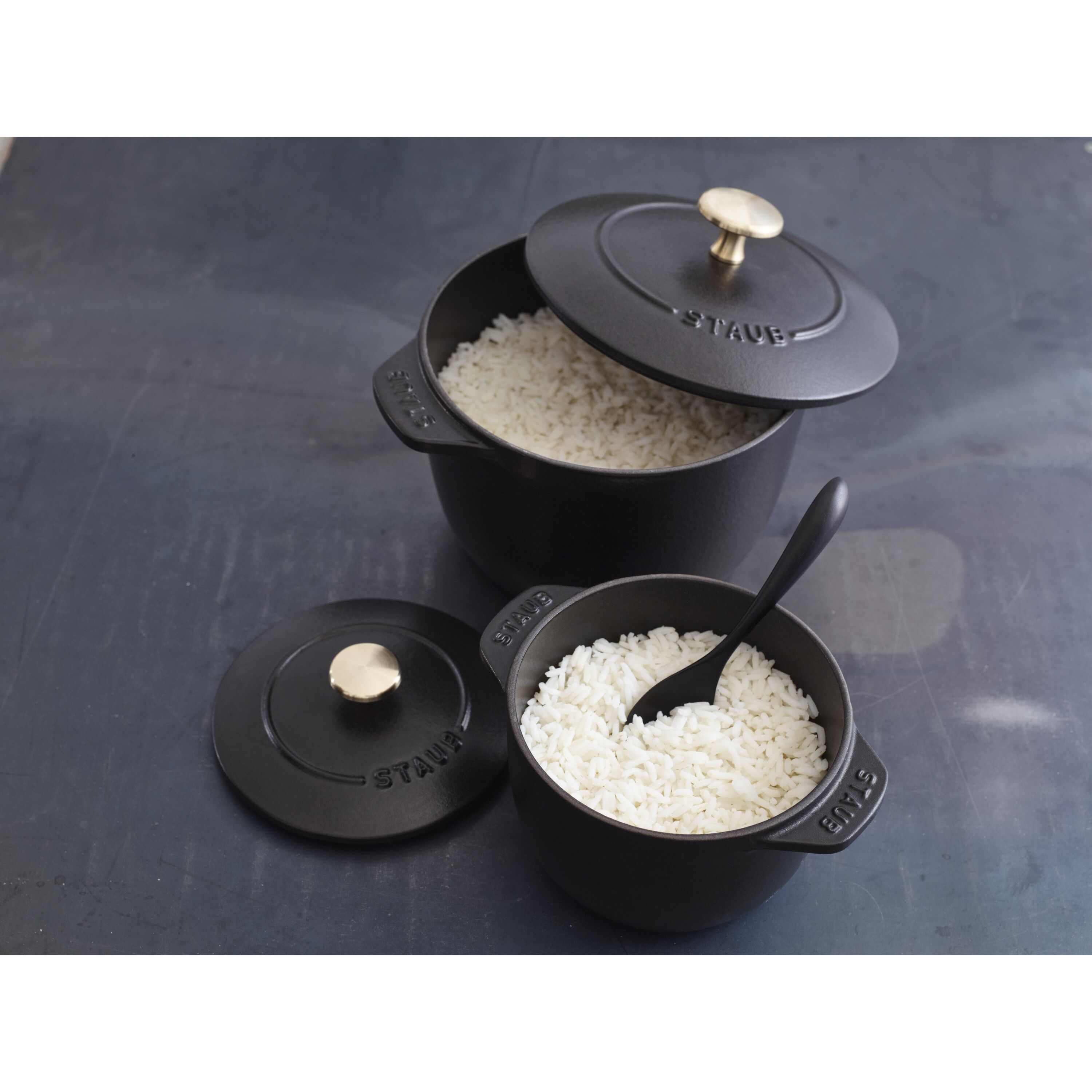 Cocotte cooking pot for rice 12 cm/0,75 l, <<Black>> - Staub
