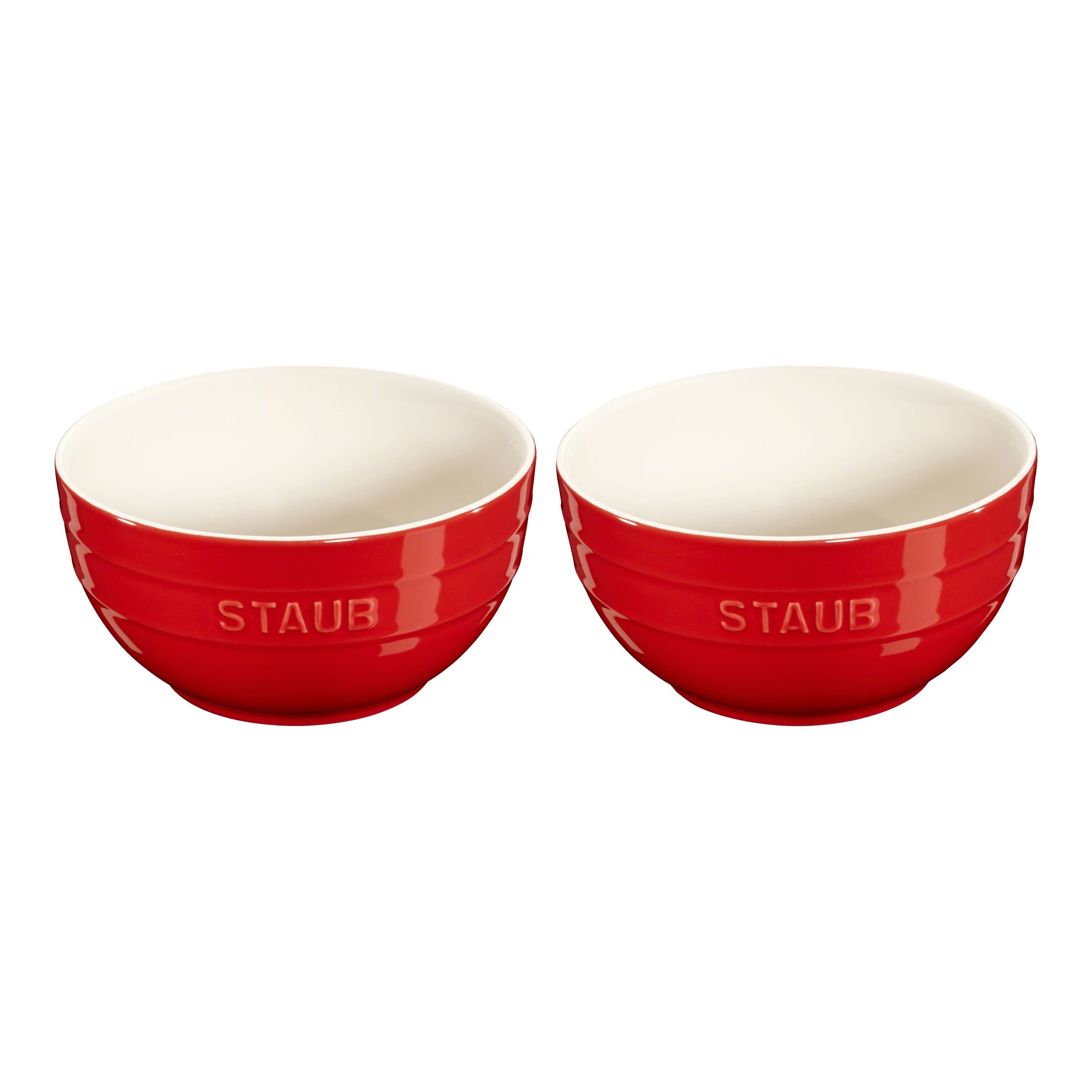 Staub Ceramic - Bowls & Ramekins 2-pc, Large Universal Bowl Set, Cherry