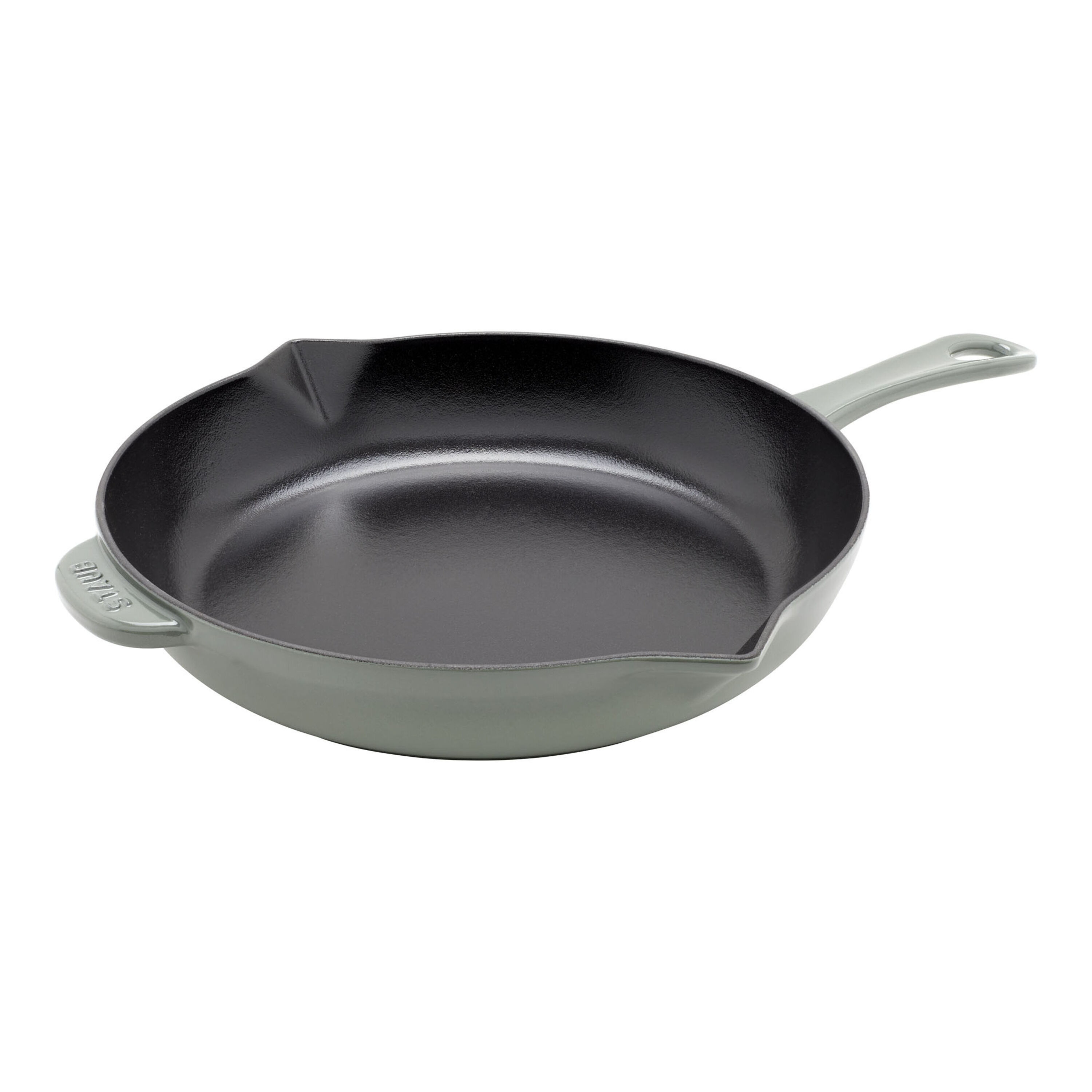 Cast Iron Fry Pan With Pour Spout, Round Fry Pan - Cast Iron