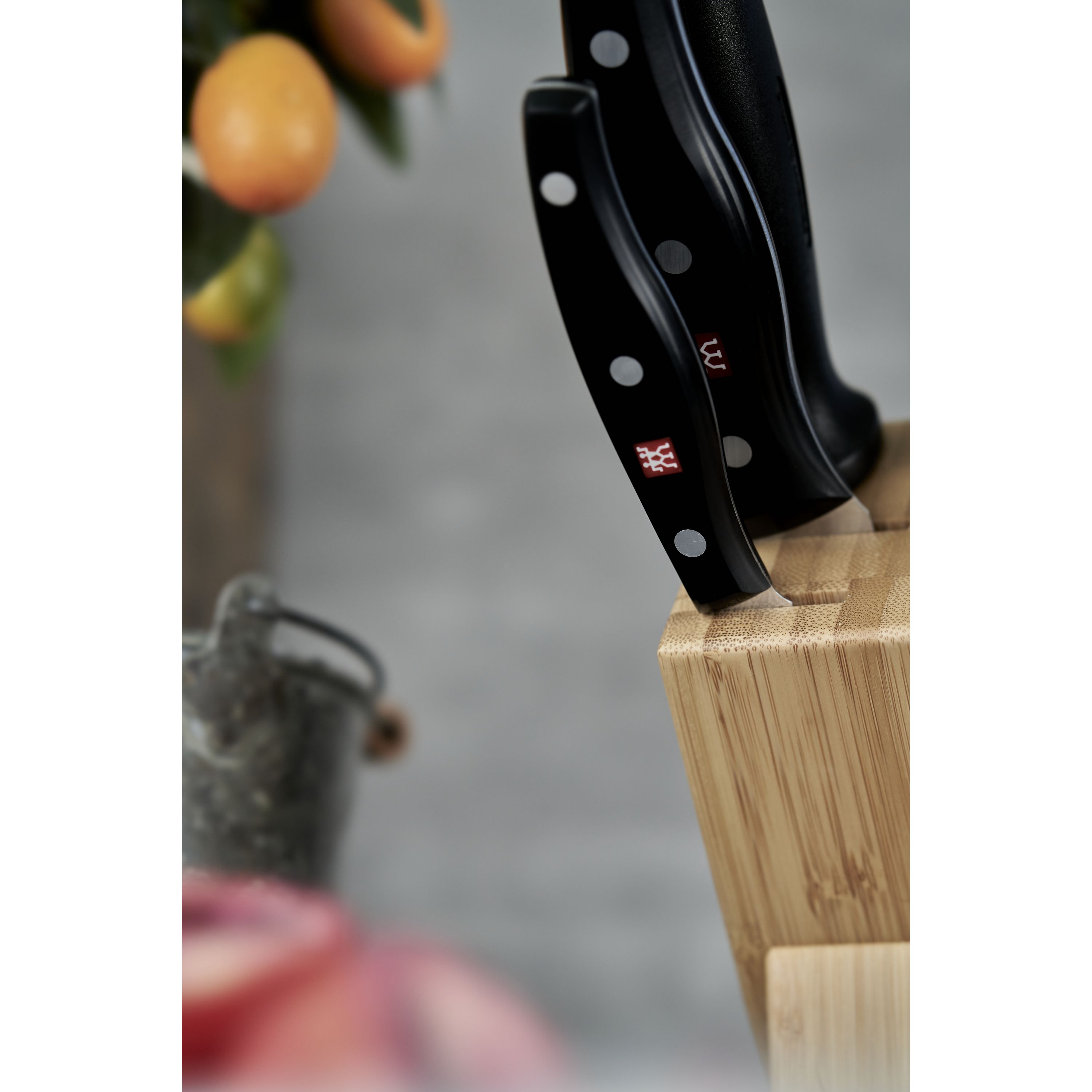 Taco de cuchillos madera natural, 7 pzas. TWIN® Pollux