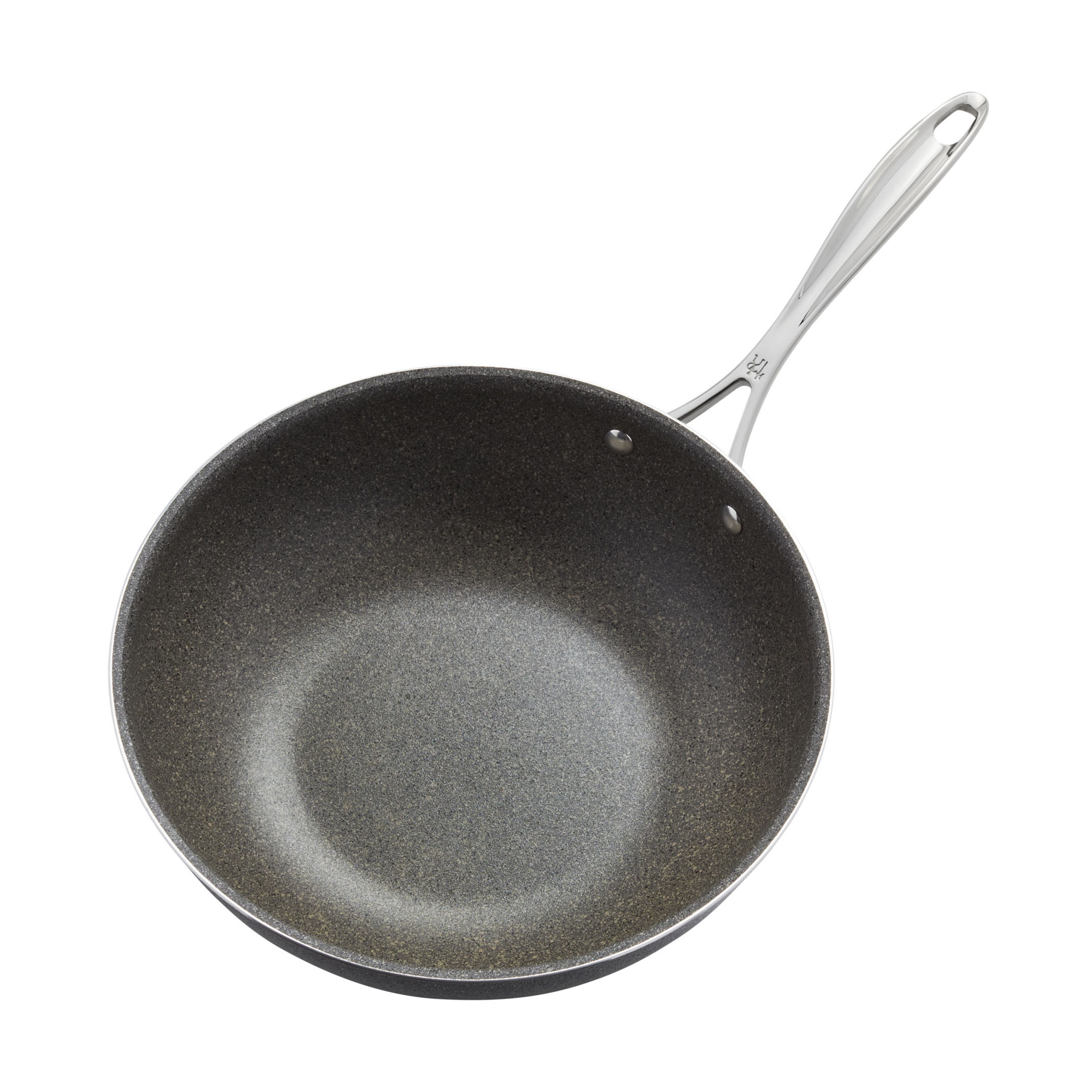 11 Grey Non Stick Granite Stone Frying Pan with Lid, Toxin-Free