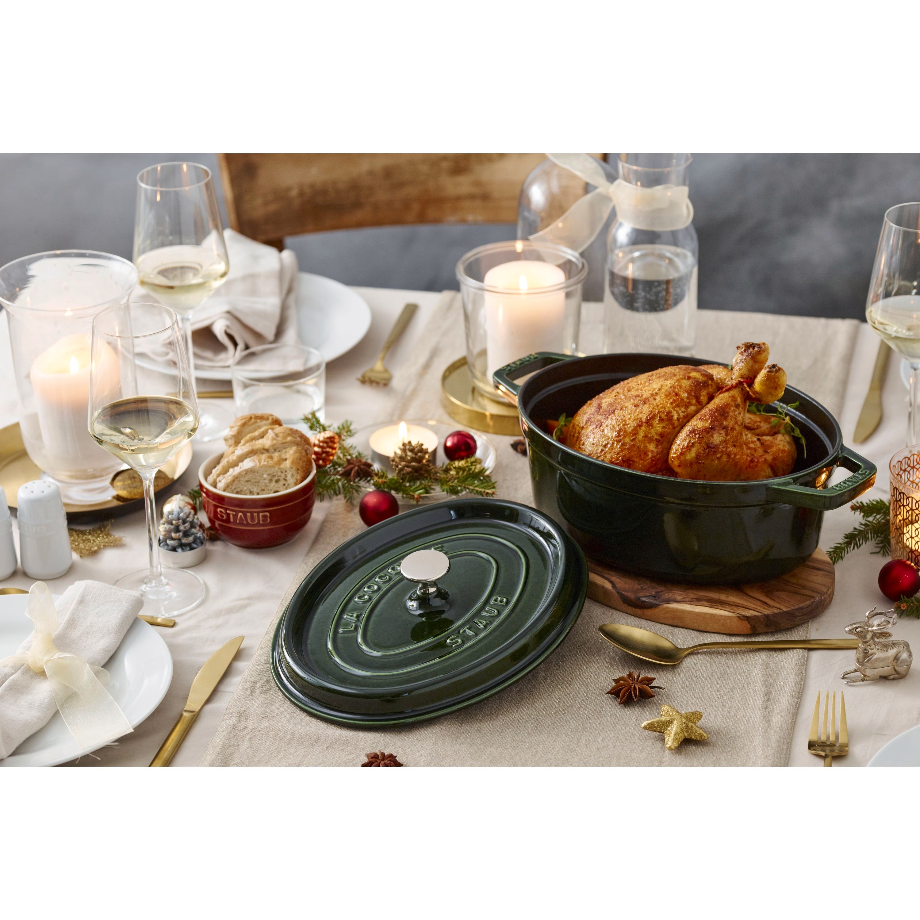 Staub Cast Iron Oval Cocotte, Dutch Oven, 5.75-quart, serves 5-6, Made in  France, Turquoise, 5.75-qt - Dillons Food Stores