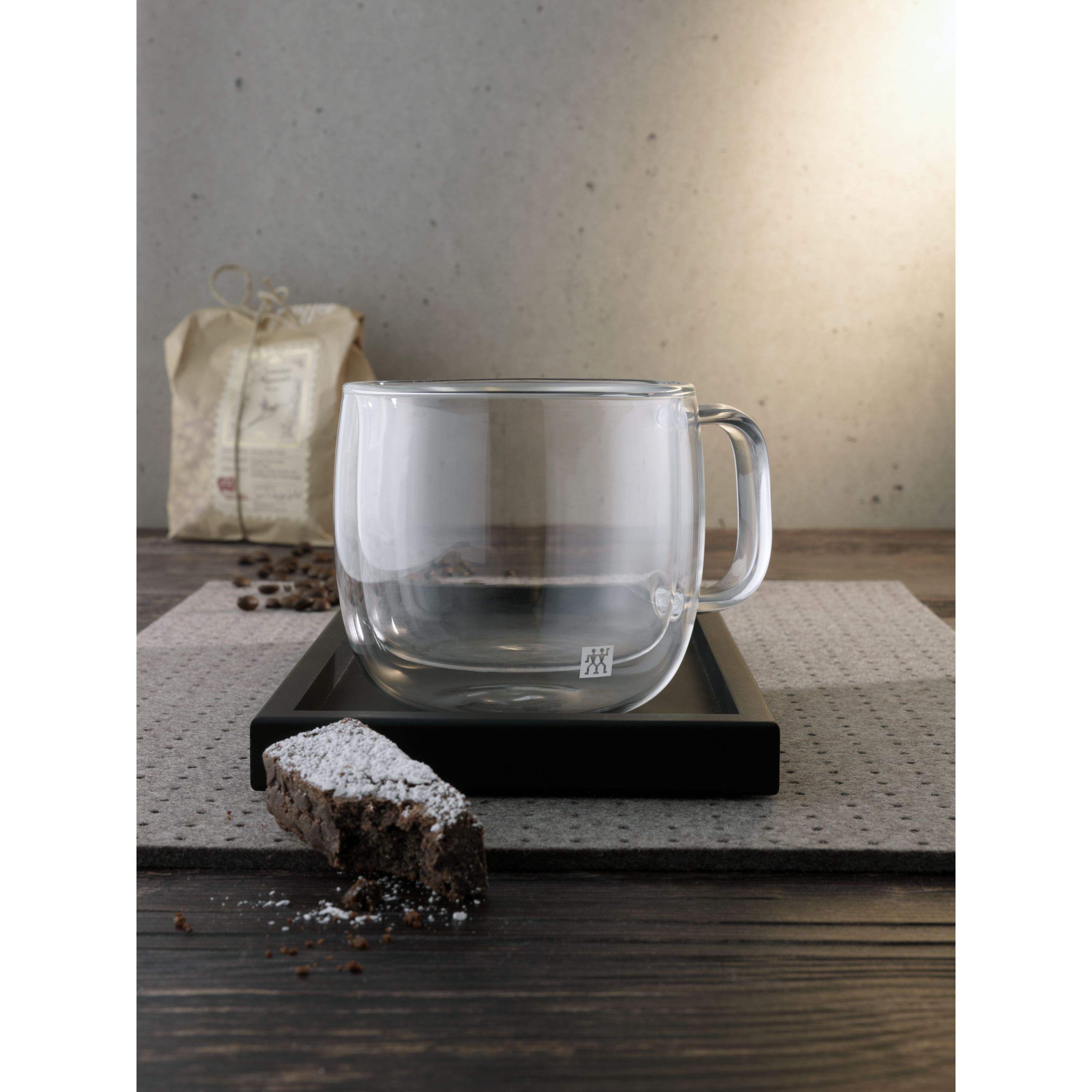 Zwilling Sorrento Plus Double Wall Glassware 2-pc Espresso Glass Mug Set, Wall