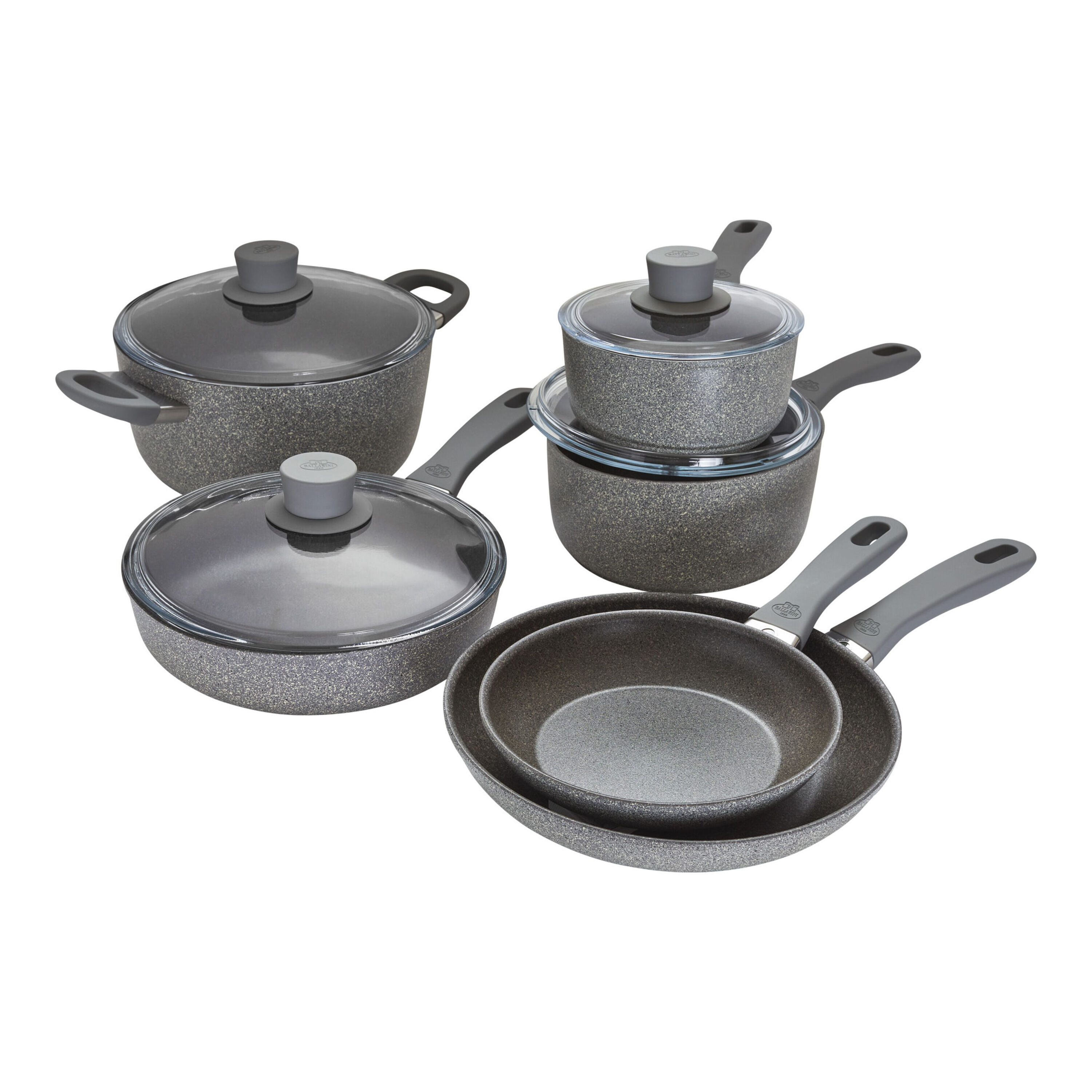 Master Cuisine Gray Aluminum 10-Piece Cookware Set