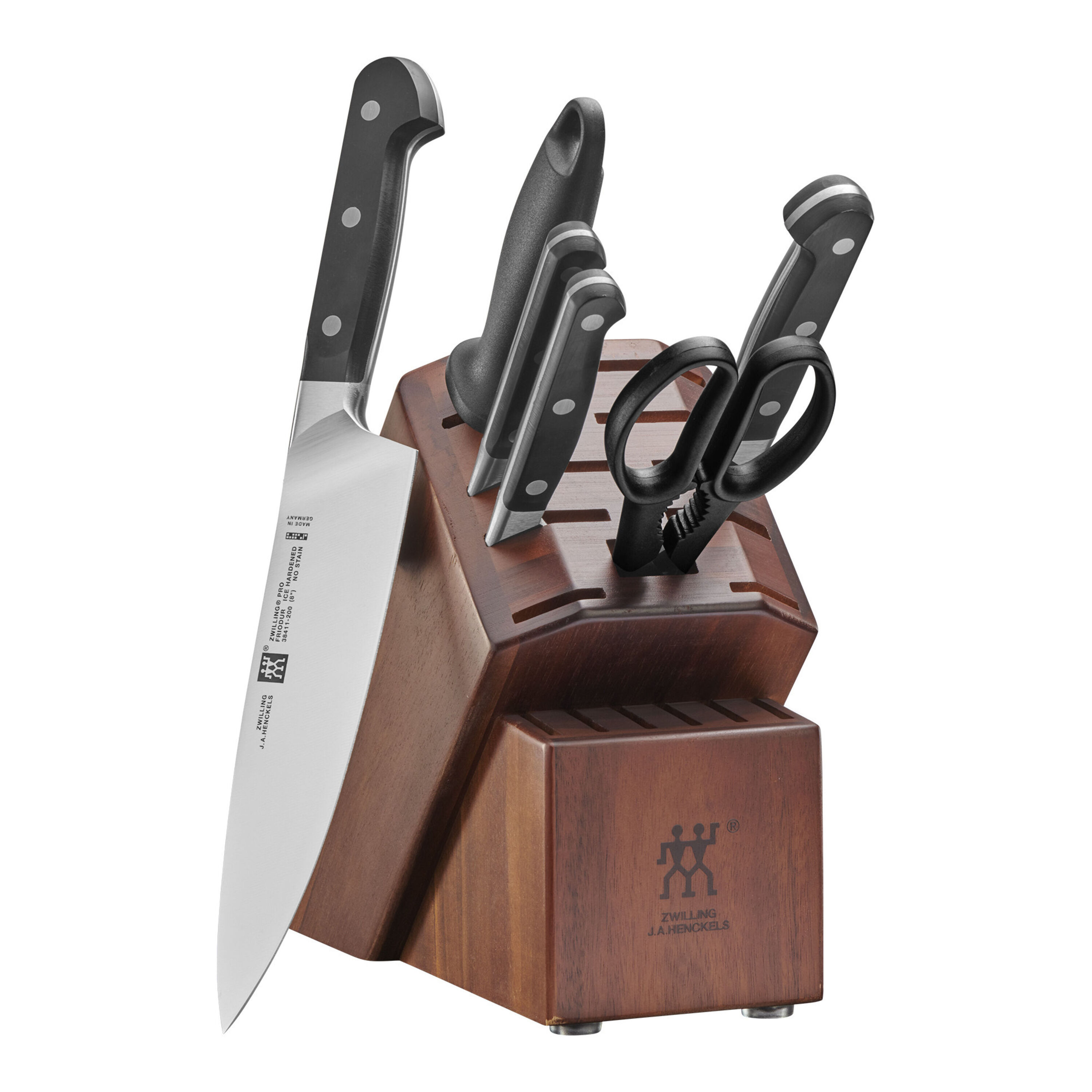 ZWILLING Professional S 7 PC Knife Block Set- Natural Block - Bear Claw  Knife & Shear