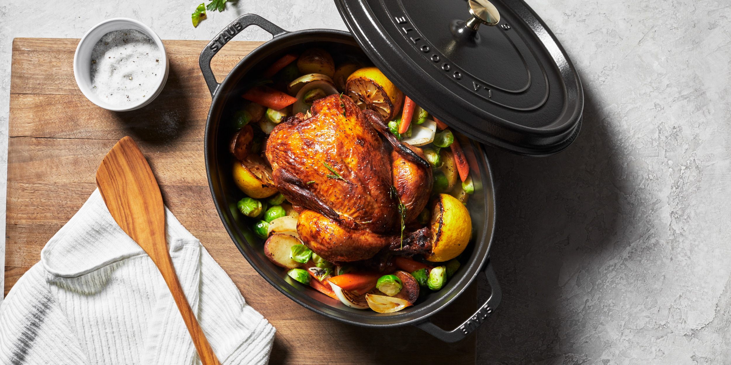 Staub Cast Iron Oval Cocotte, Dutch Oven, 7-quart, serves 7-8, Made in  France, Matte Black, 7-qt - Fry's Food Stores