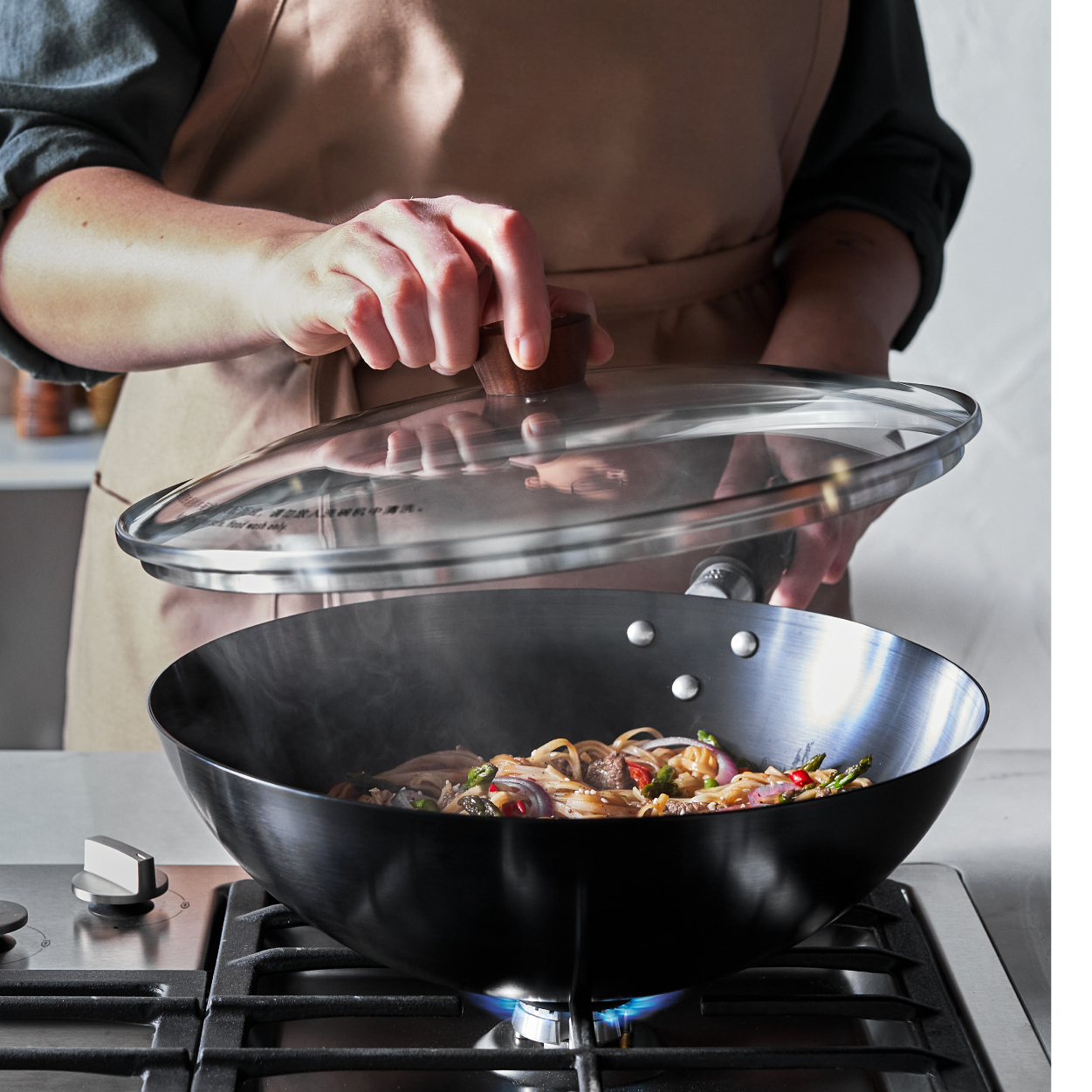 wok, 12 flat bottom carbon steel WAIT - Whisk